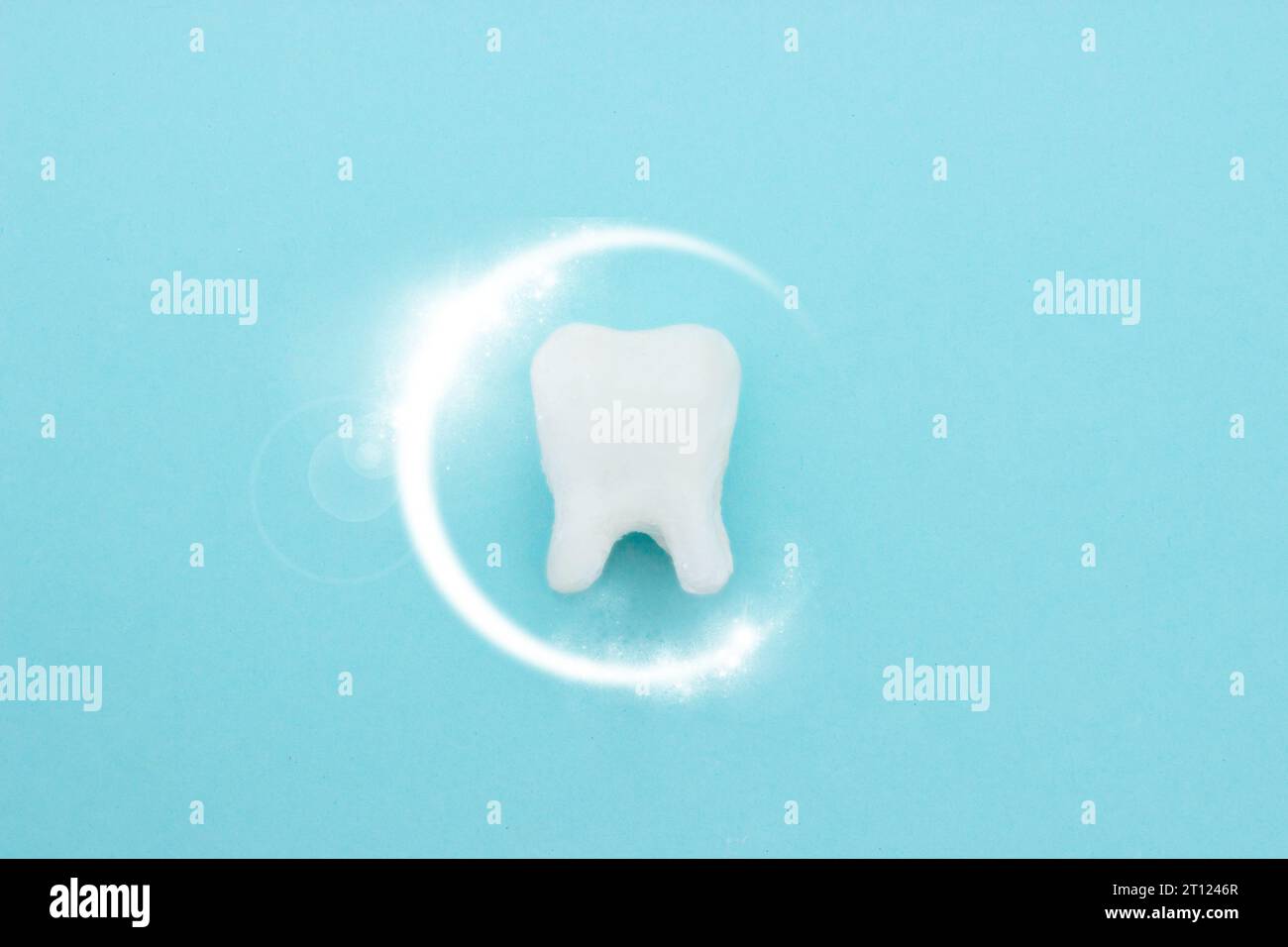 Protective vortex around tooth model. Oral dental hygiene concept Stock ...