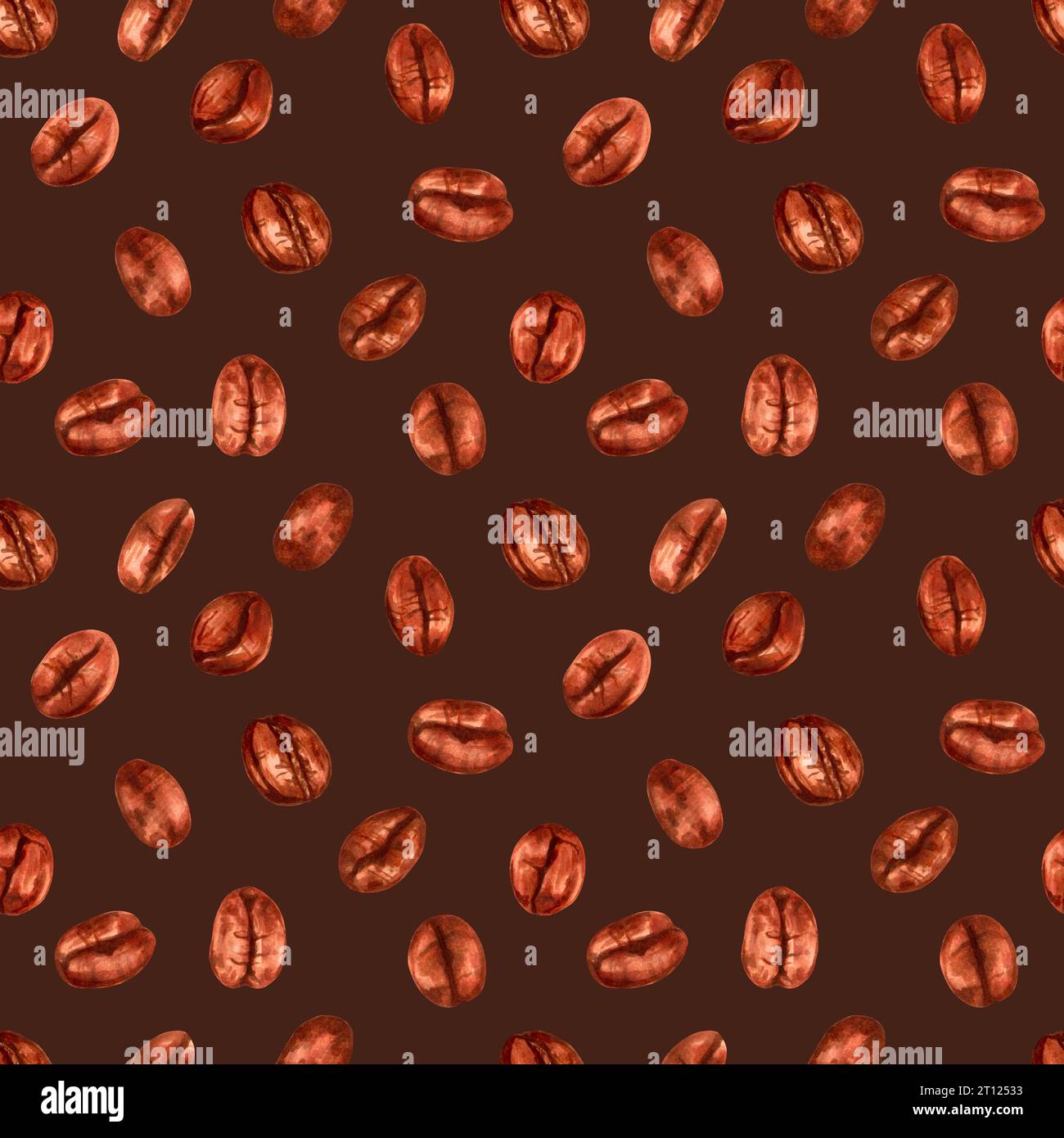 Seamless pattern of coffee beans. Aroma of Robusta and Arabica ...