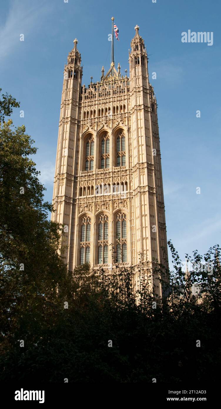 Victoria Tower, Parliament Buildings, Westminster, London, UK Stock Photo