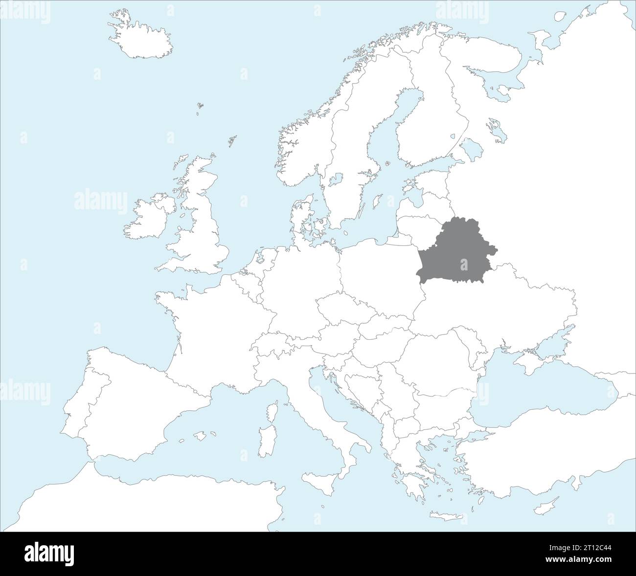 Location map of the REPUBLIC OF BELARUS, EUROPE Stock Vector