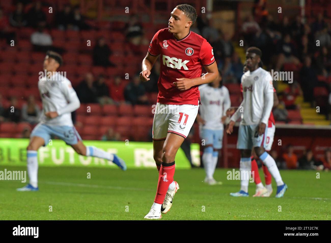 London, England. 10th Oct 2023. Miles Leaburn of Charlton Athletic