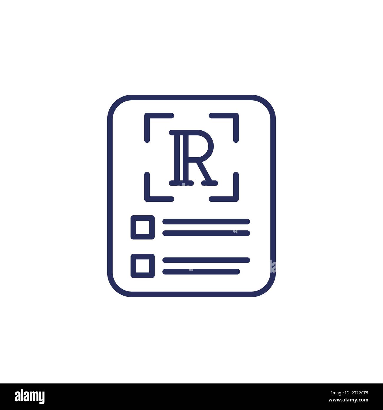 text scan icon, line vector Stock Vector Image & Art - Alamy