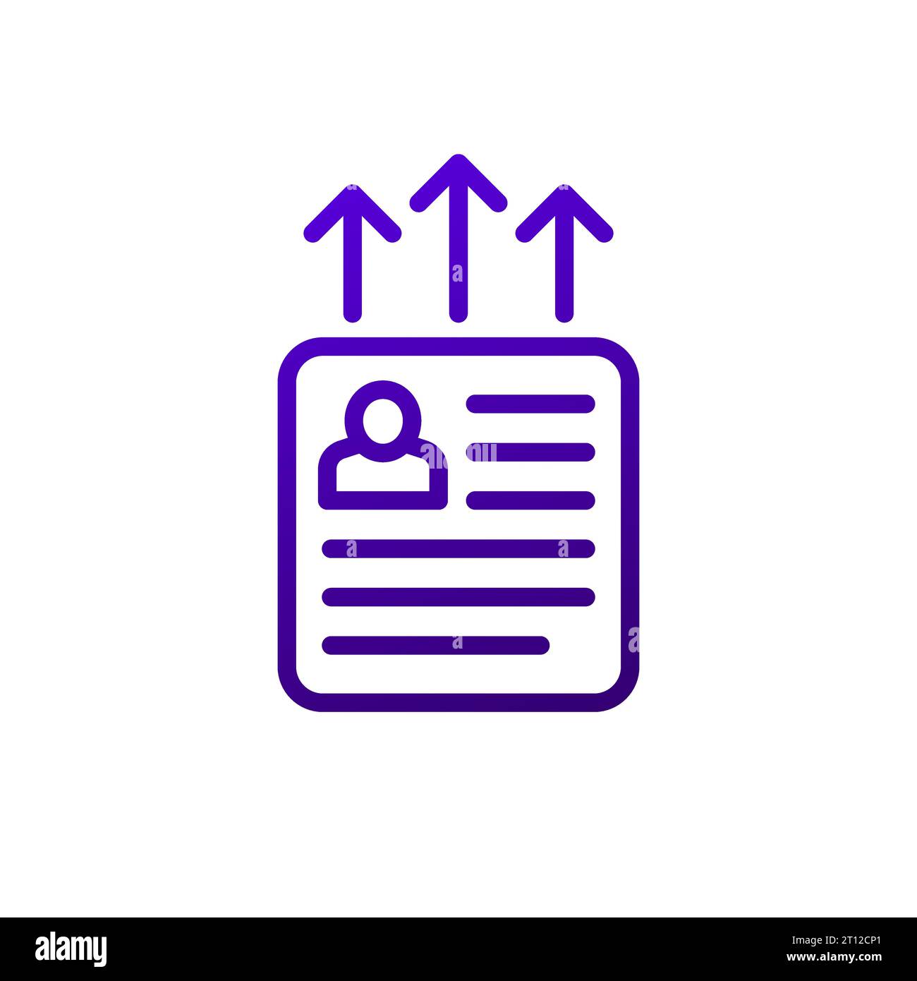 export personal data line icon, vector Stock Vector