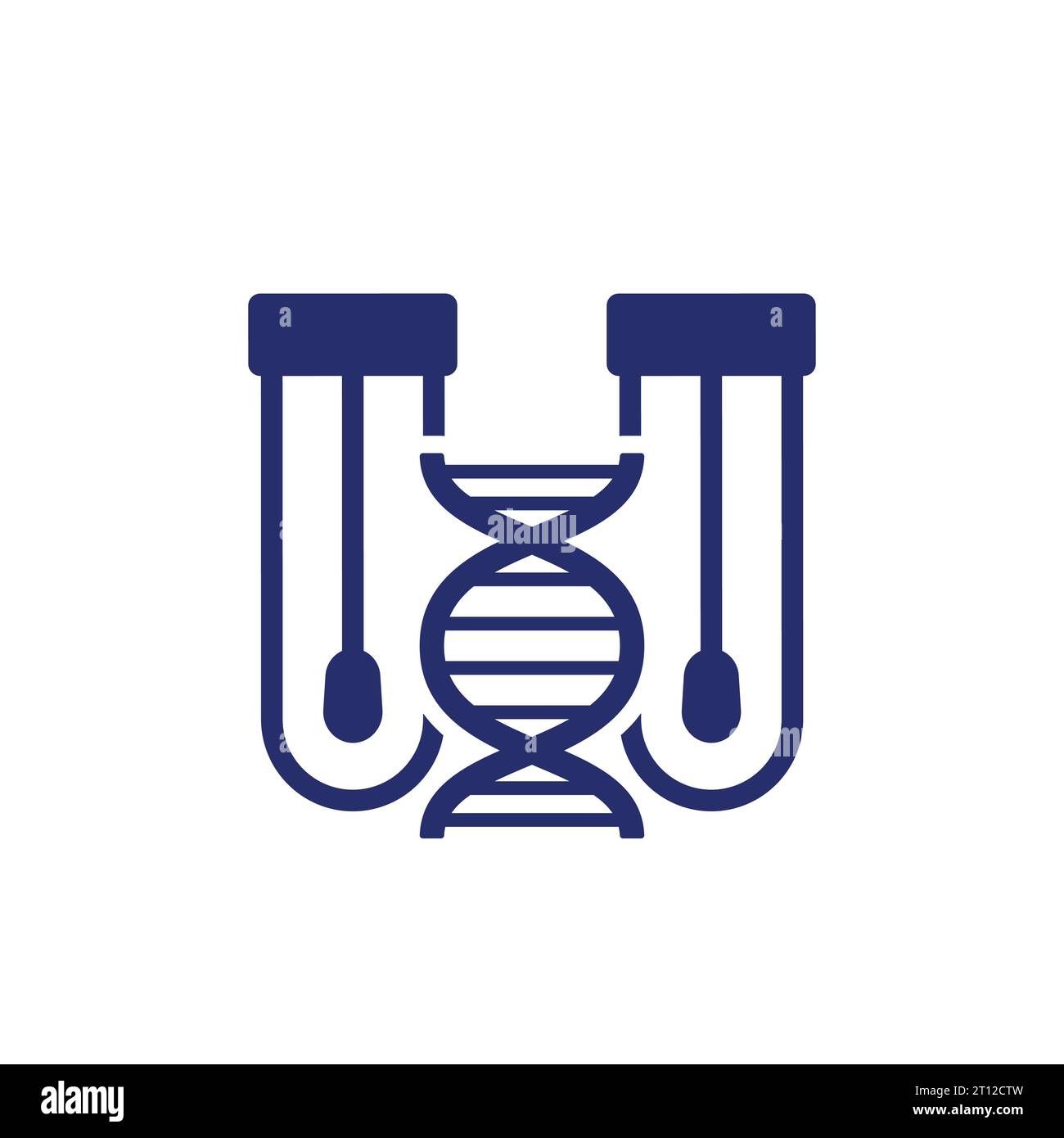 dna swab tests icon with test tubes Stock Vector
