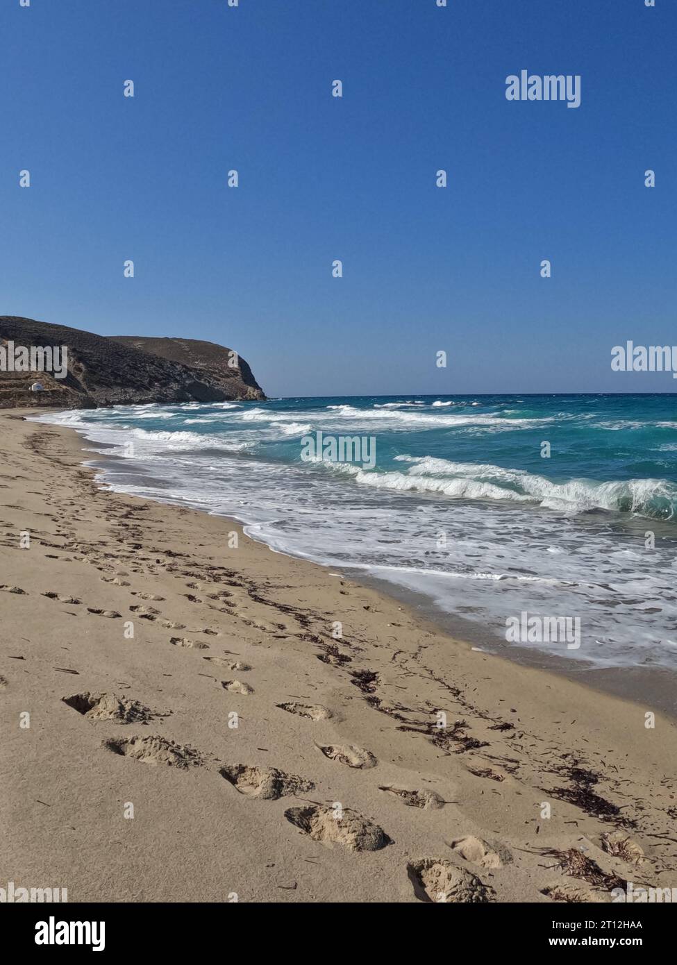 Sandstrand Griechenland Naxos Insel Ägäis Stock Photo