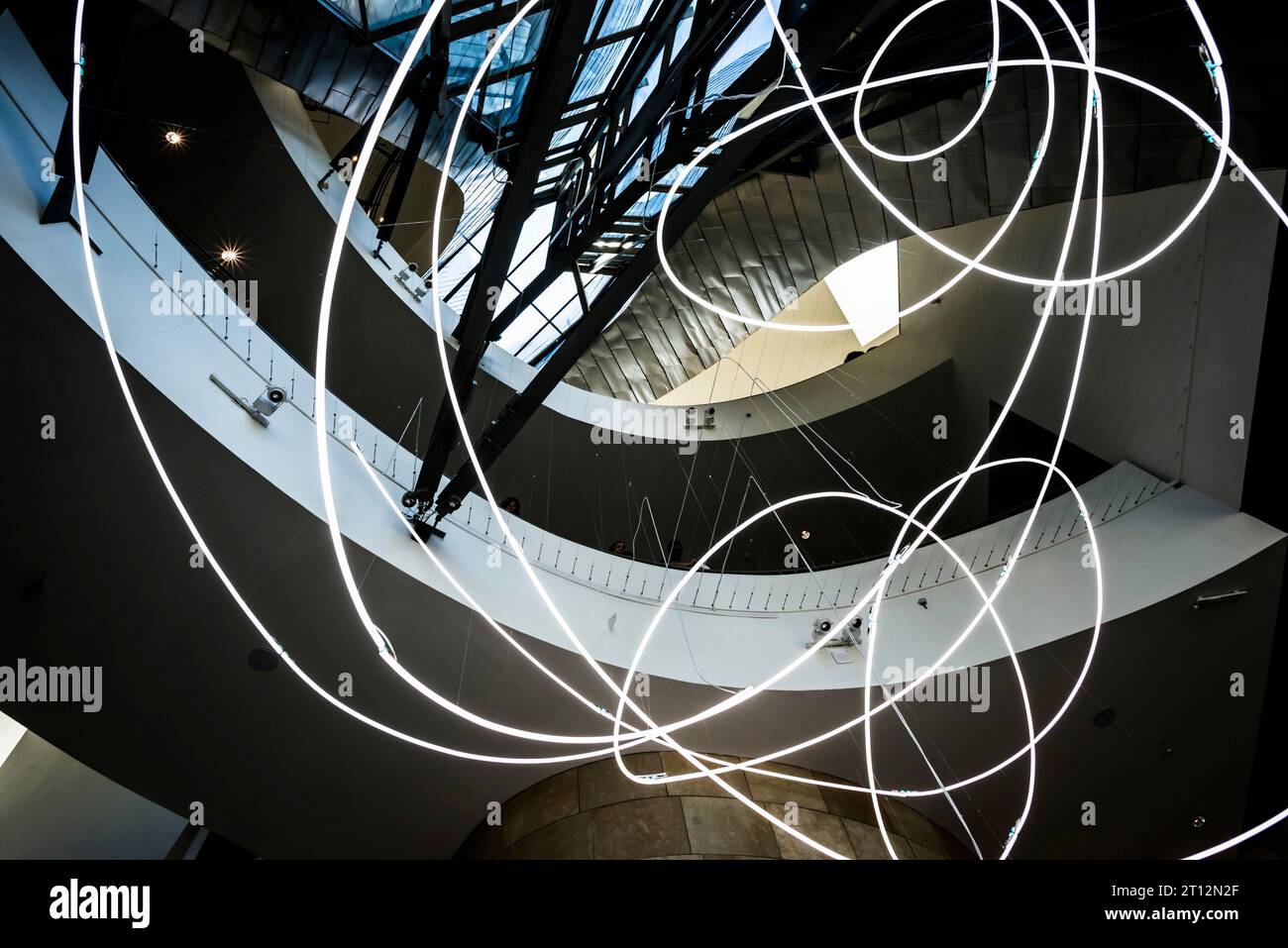Guggenheim Museum, architect Frank Gehry, interior view, Bilbao, Basque ...