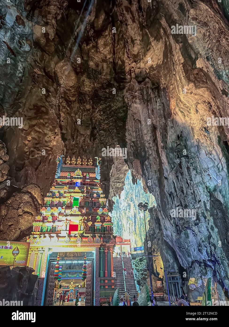 Batu Caves in Kuala Lumpur, one of the largest Hindu attractions in Malaysia. Stock Photo