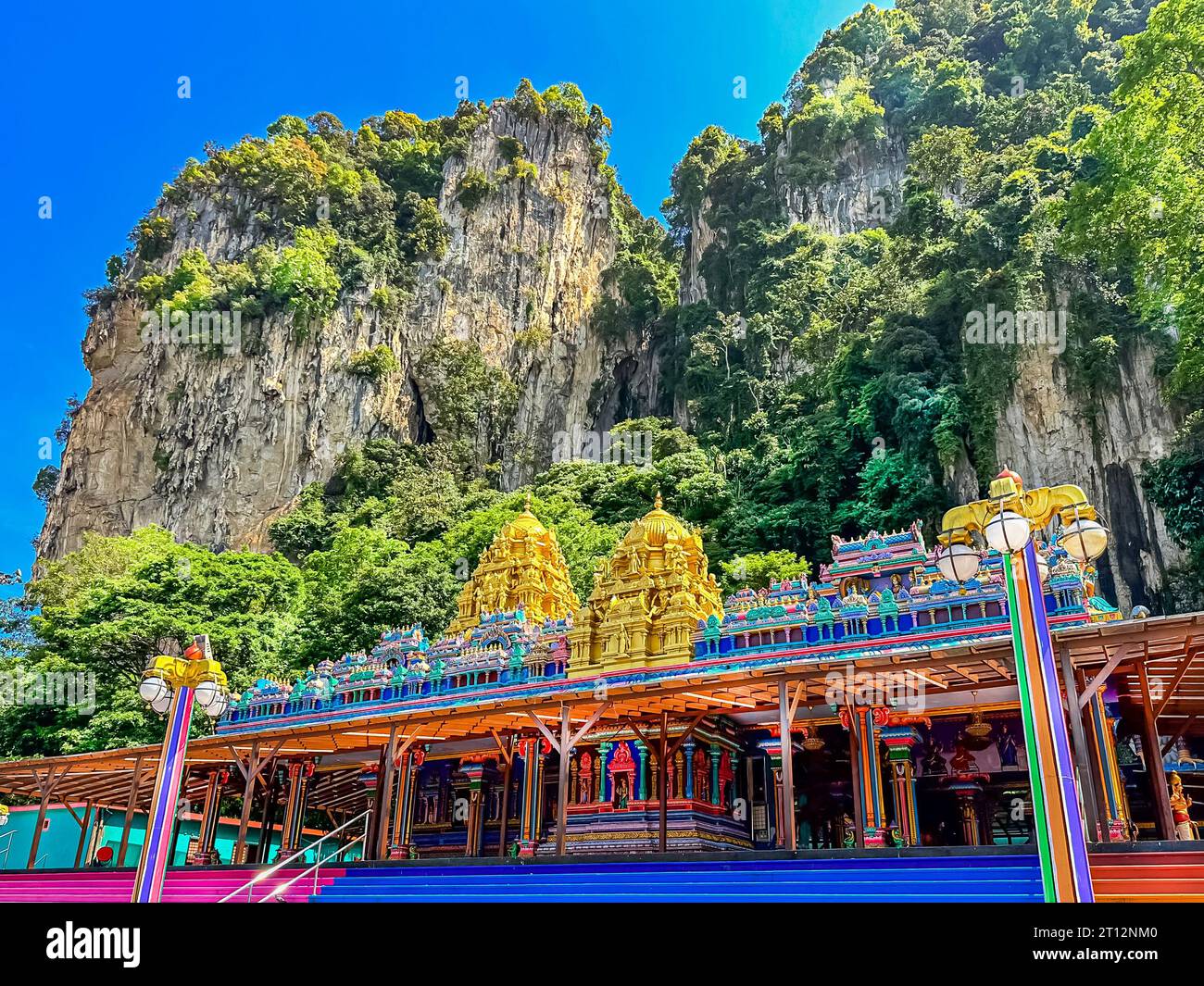 Batu Caves in Kuala Lumpur, one of the largest Hindu attractions in Malaysia. Stock Photo