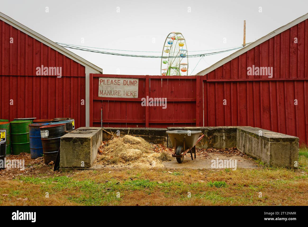 Deerfield Fair, New Hampshire 2023 A dumping area behind a barn with