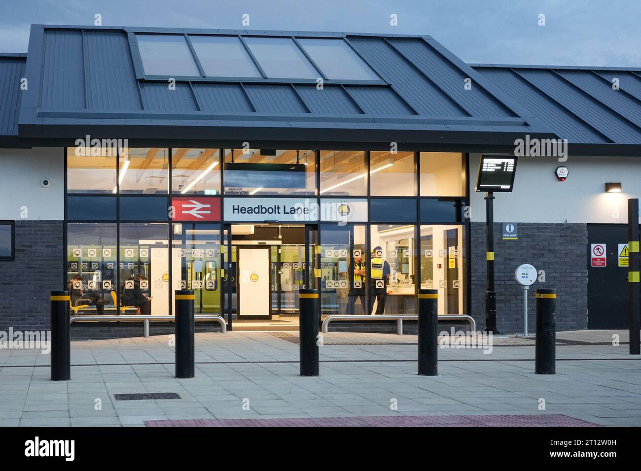 Headbolt Lane is a railway station in Kirkby, Merseyside, England, which opened on 5 October 2023.  Photo by Alan Edwards for f2images Stock Photo