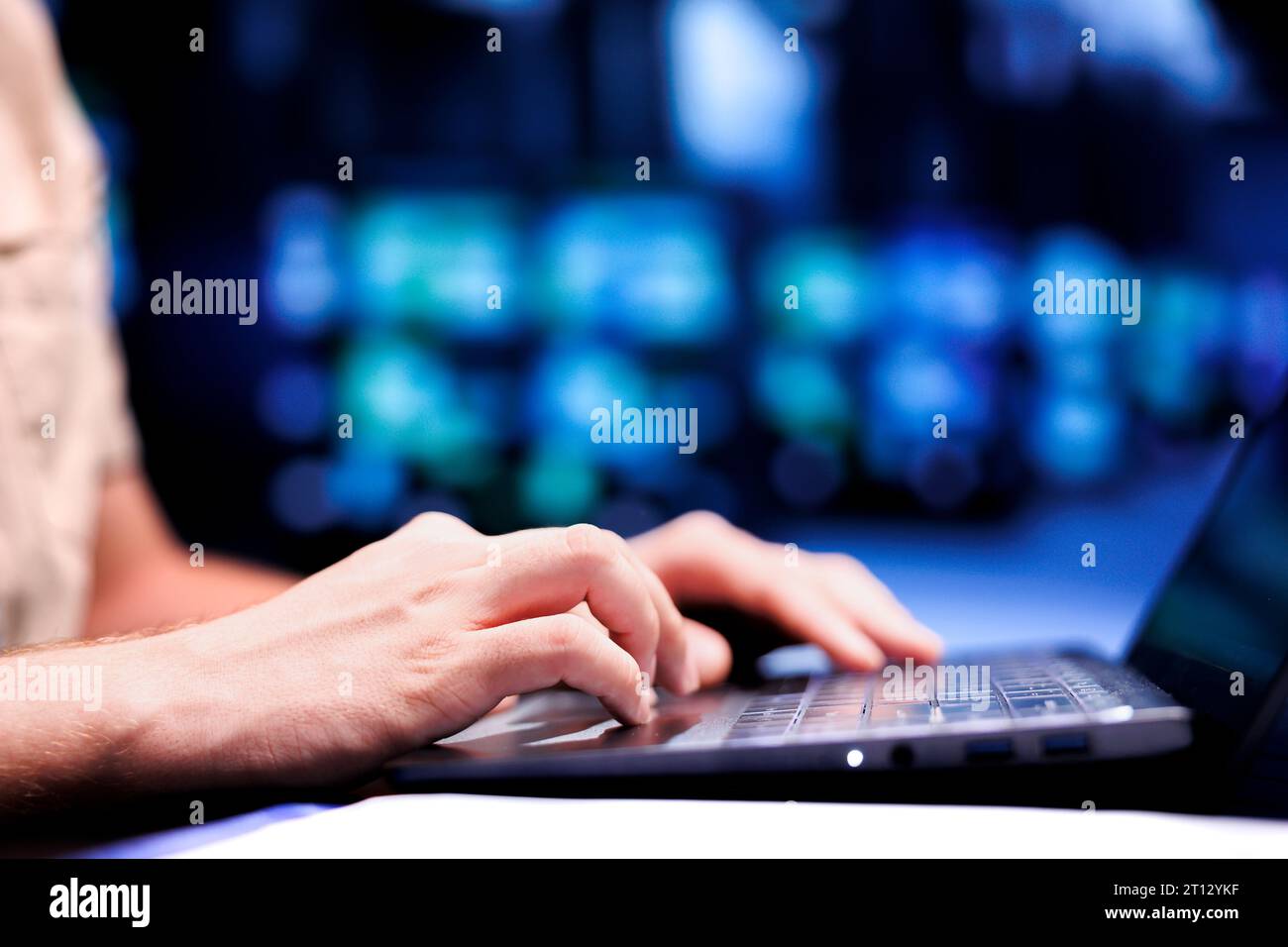 View of Manager preventing strain on cloud computing business equipment caused ...