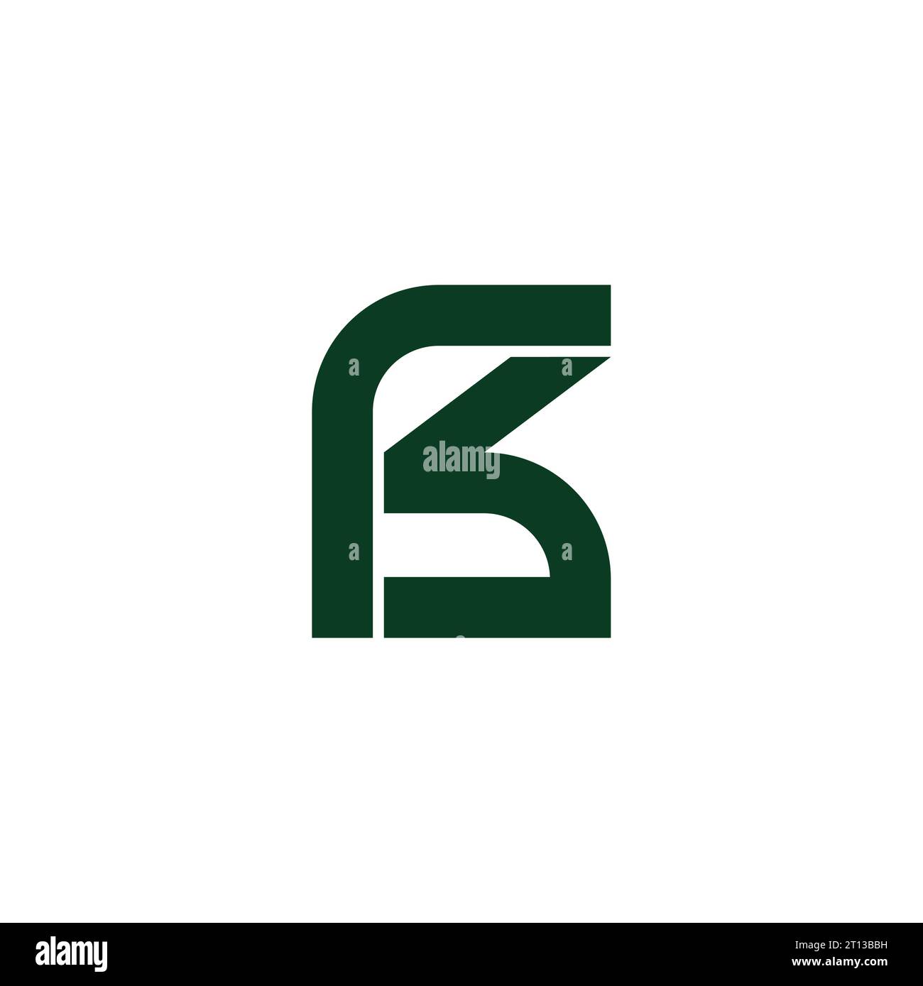 rb simple geometric logo vector Stock Vector