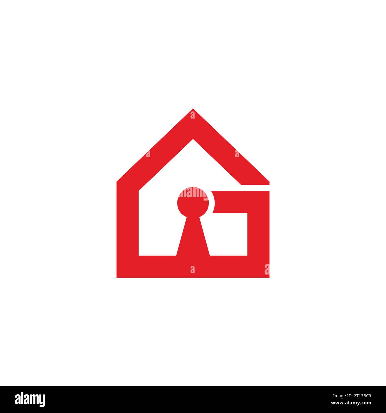 letter g home lock symbol logo vector Stock Vector