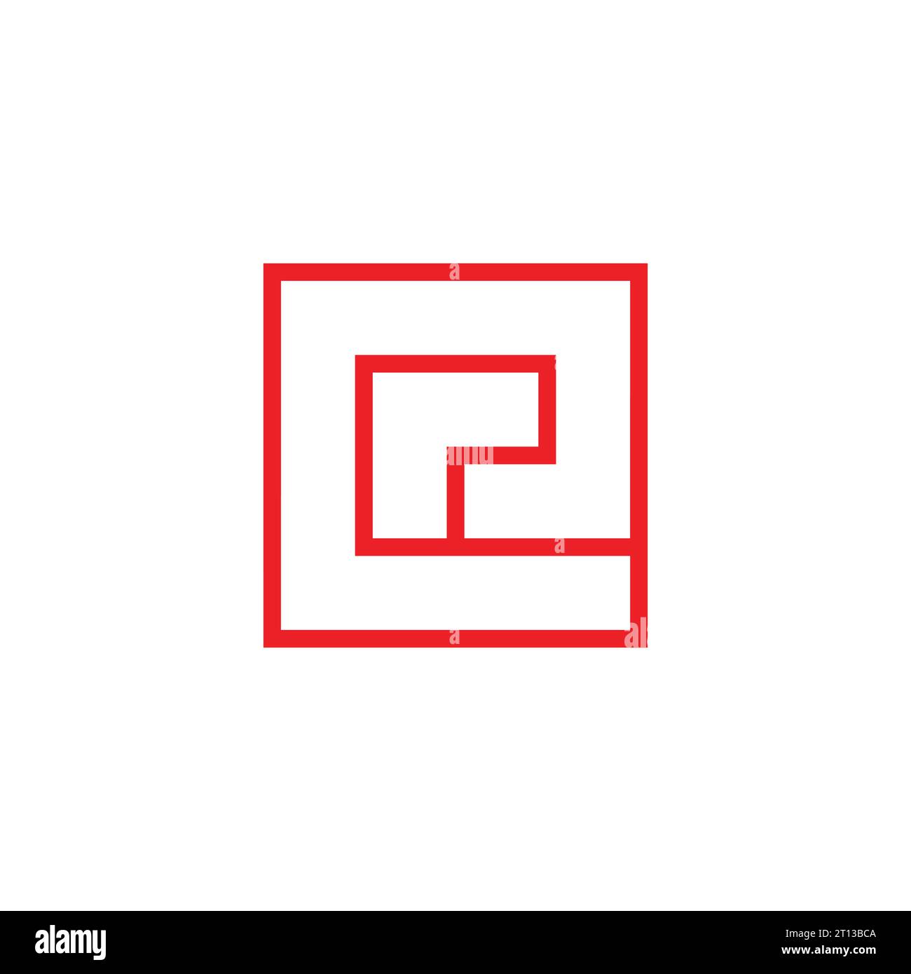 letter e square arrow line geometric logo vector Stock Vector