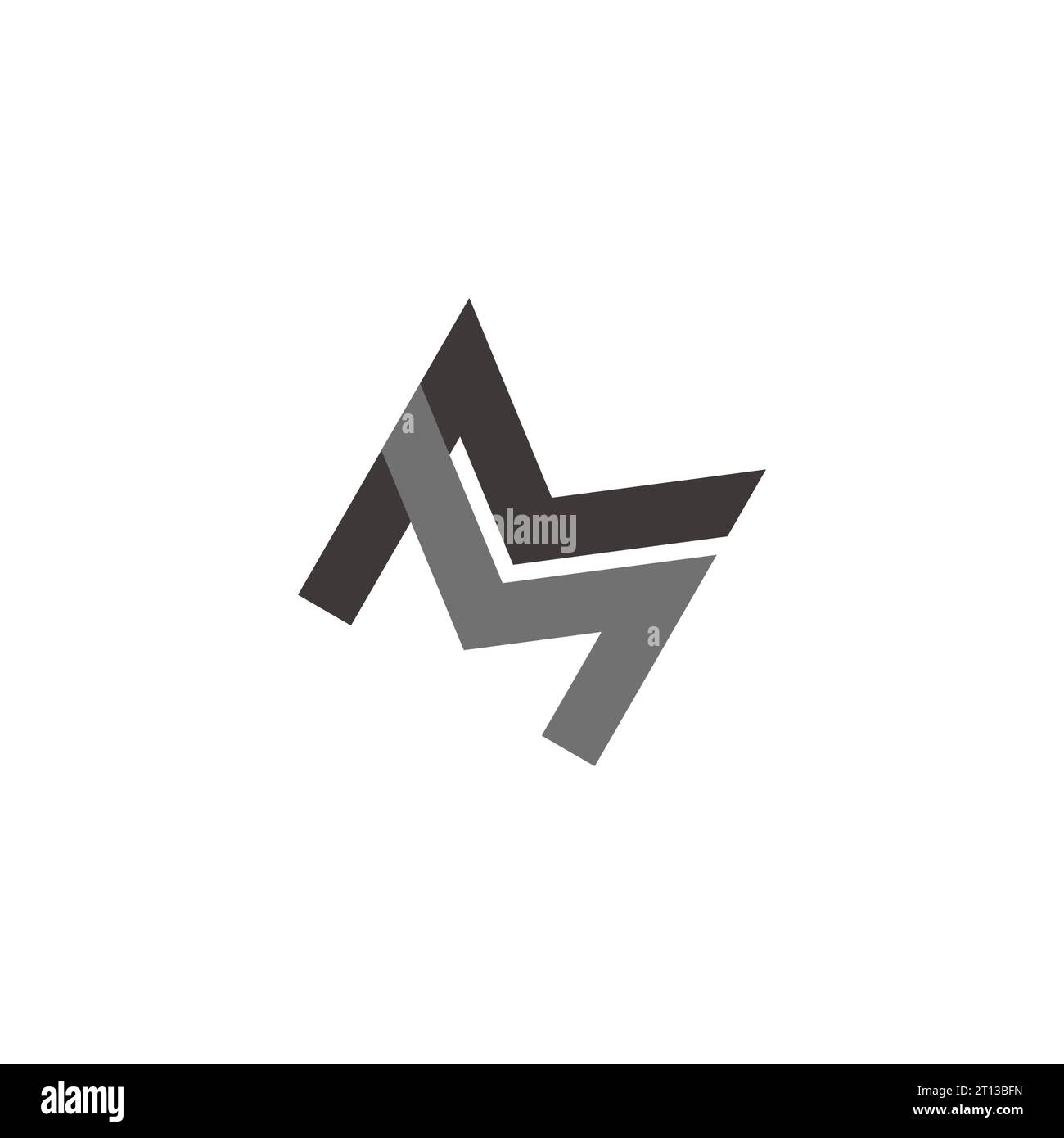 letter rm colorful geometric logo vector Stock Vector