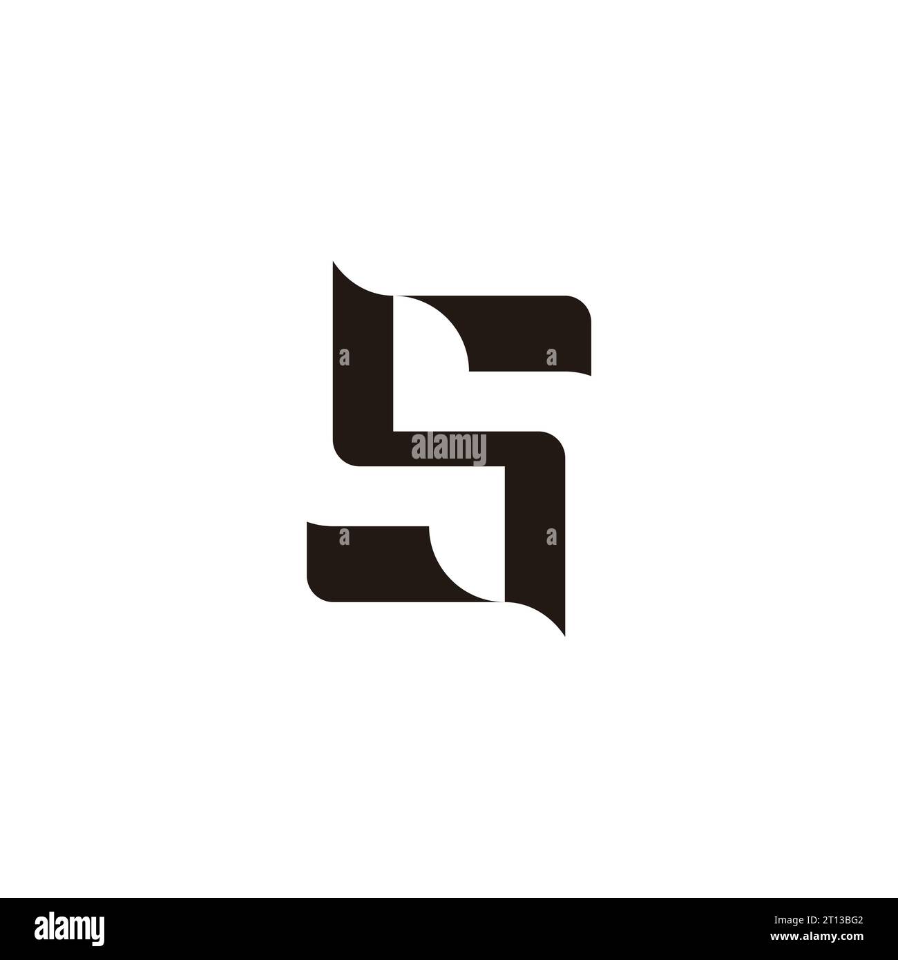letter s simple geometric paper design logo vector Stock Vector Image ...