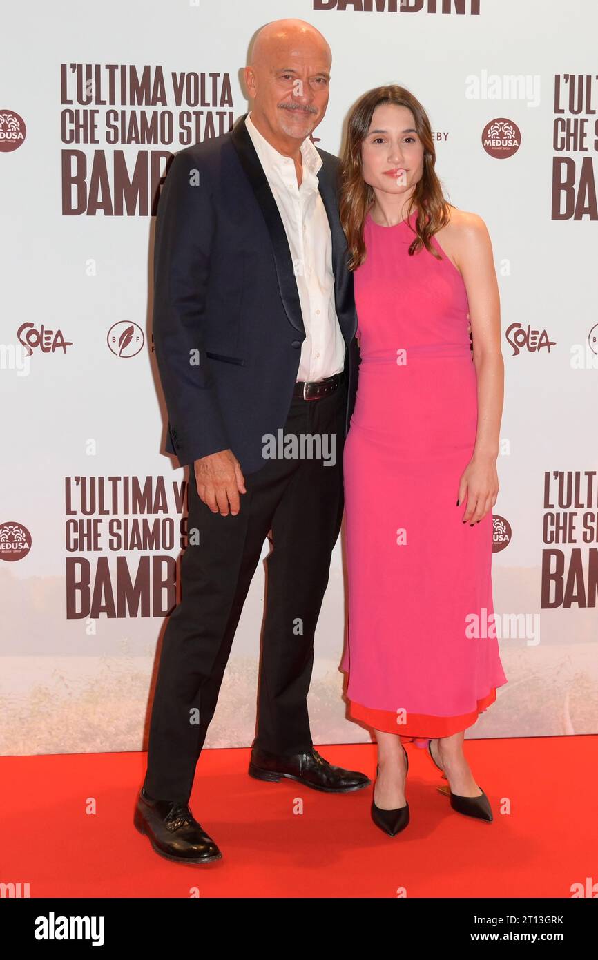 Rome, Italy. 10th Oct, 2023. Claudio Bisio (l) and Marianna Fontana (r ...