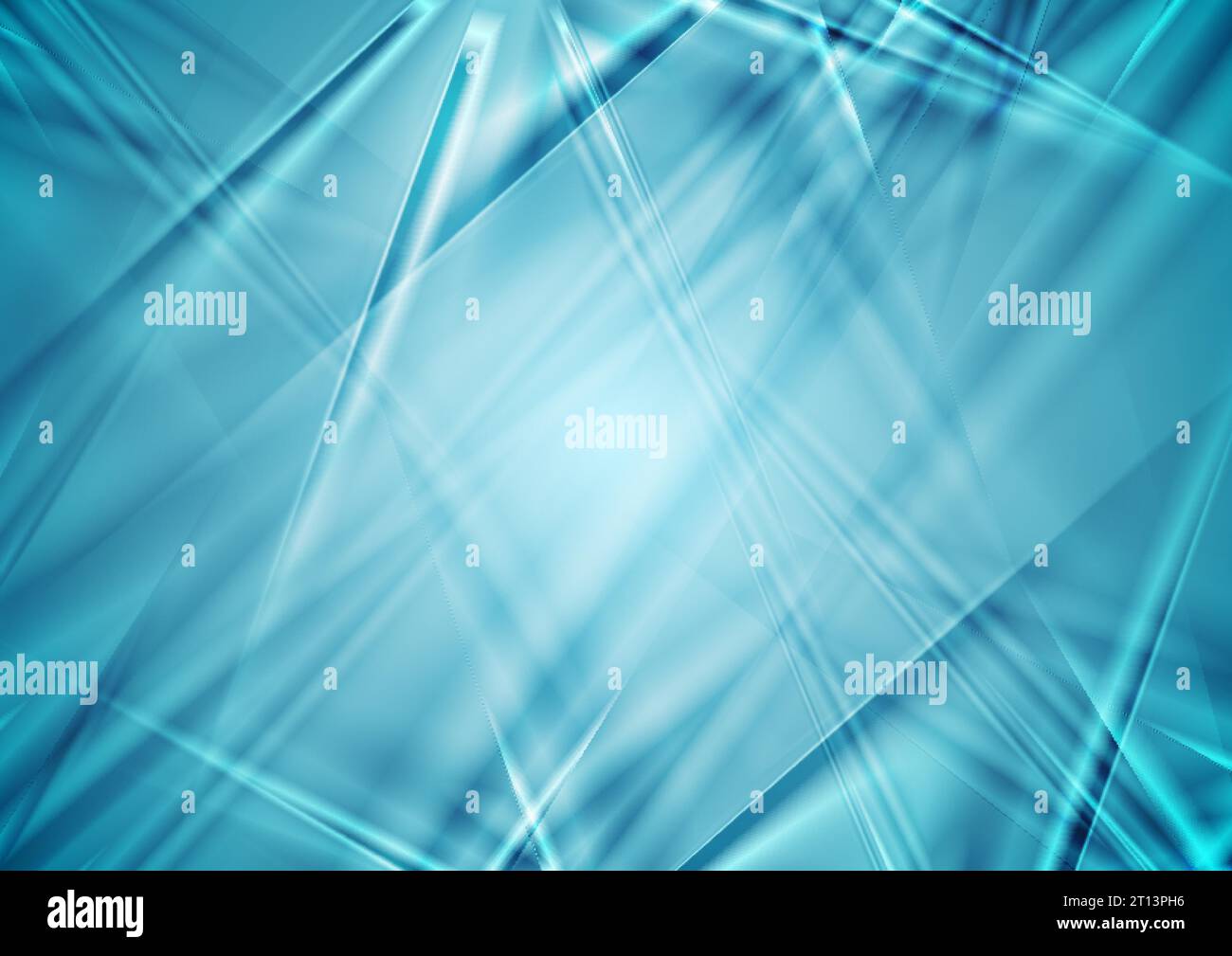 Blue glossy rays abstract shiny vector background Stock Vector