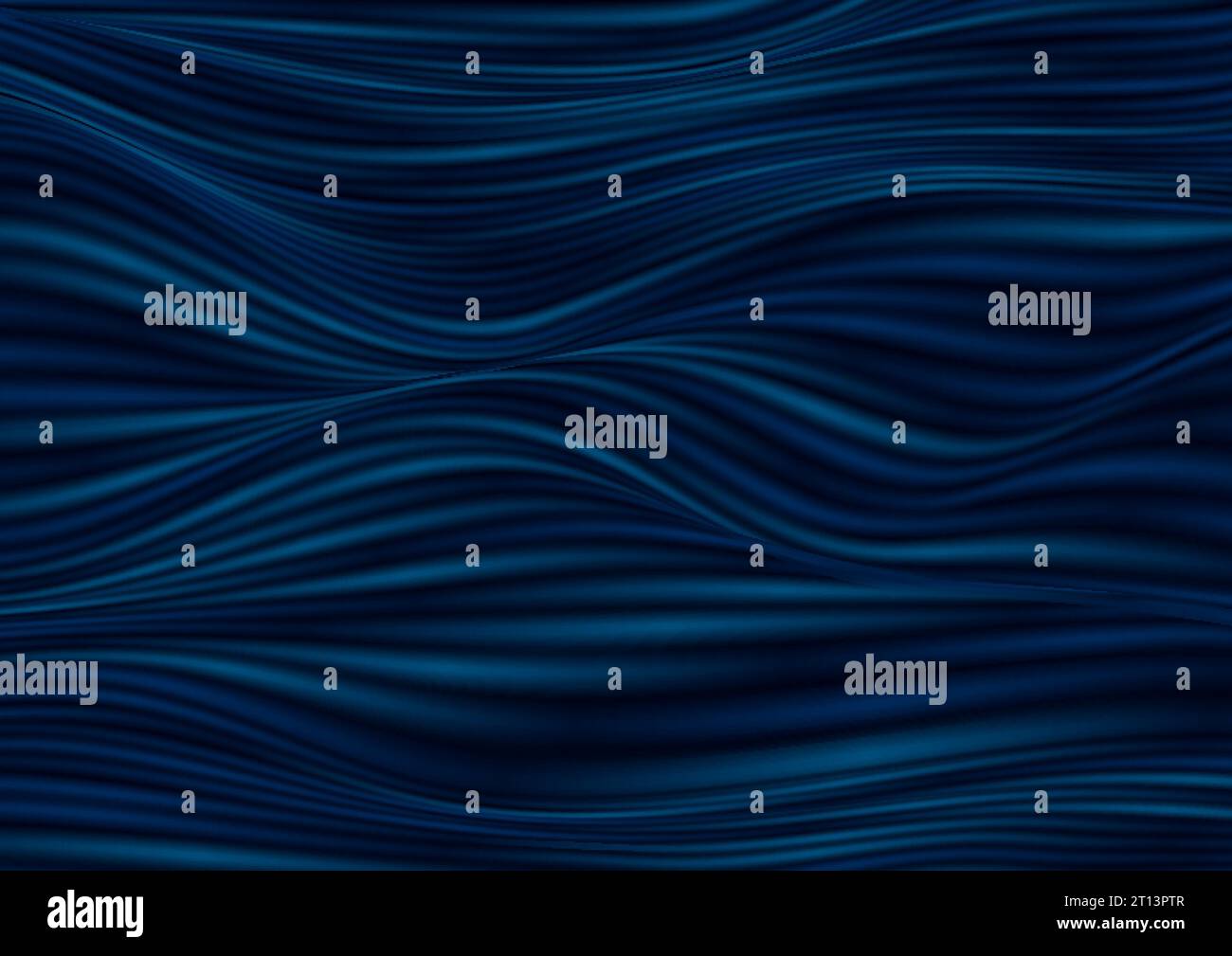 Dark blue smooth blurred liquid waves abstract background. Vector illustration Stock Vector