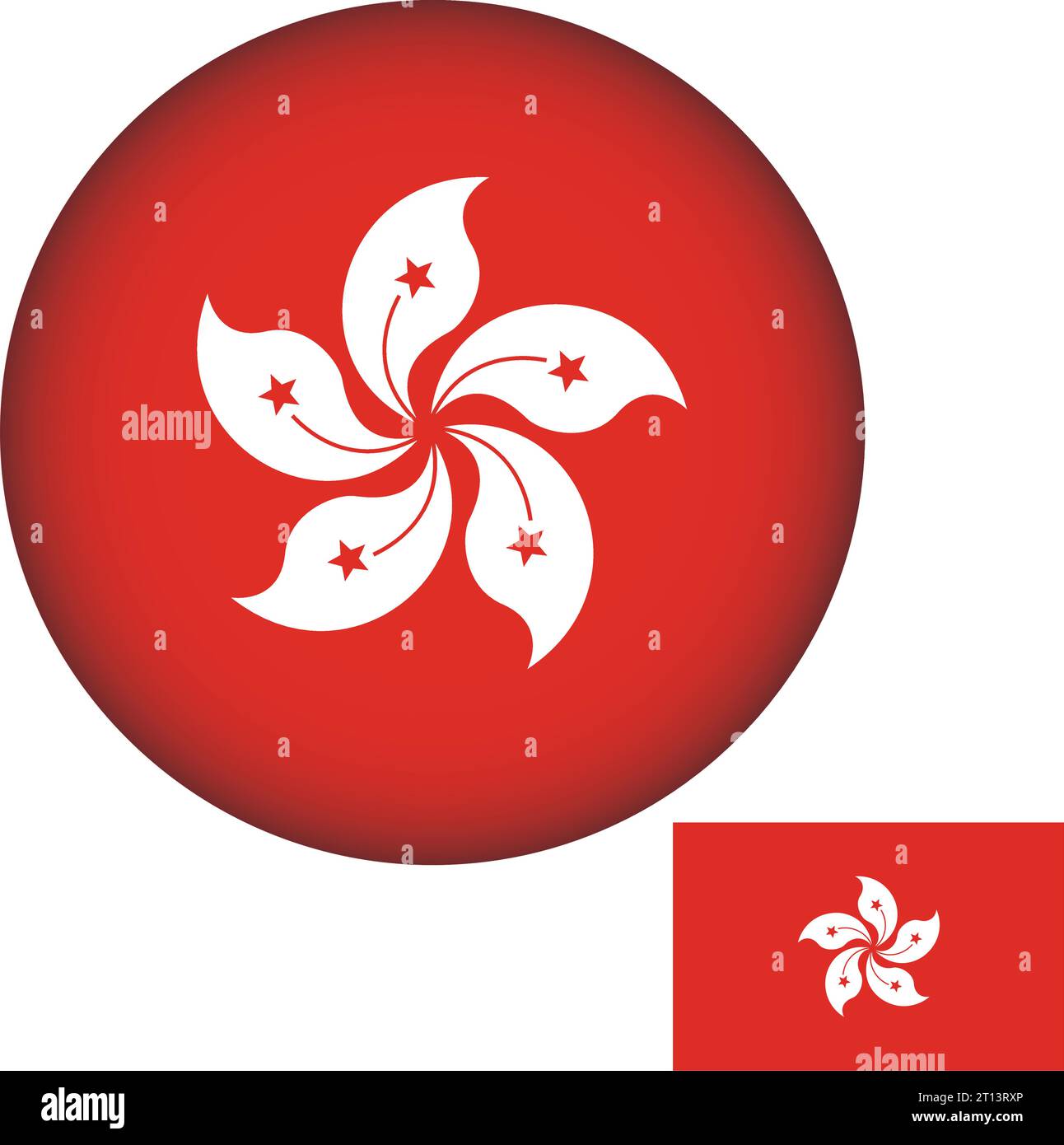 Flat hong kong flag Stock Vector Images - Alamy