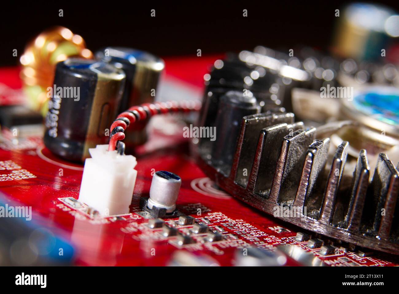 Microprocessor with motherboard background. Computer board chip circuit ...
