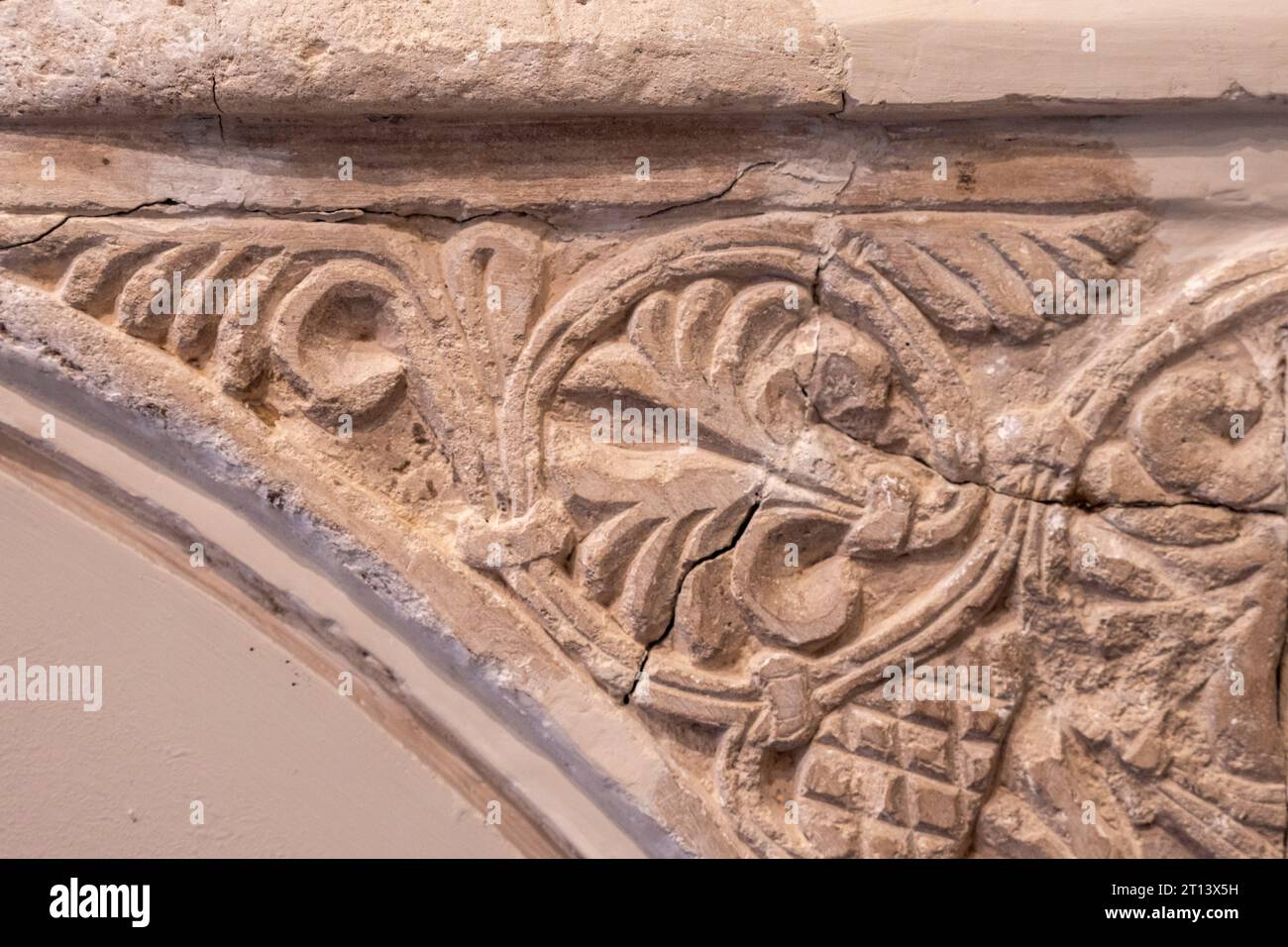 Albanega plasterwork of Mudejar art, 13th century, Tudela Cathedral, Museum of Navarra, Pamplona, Navarra,Spain Stock Photo