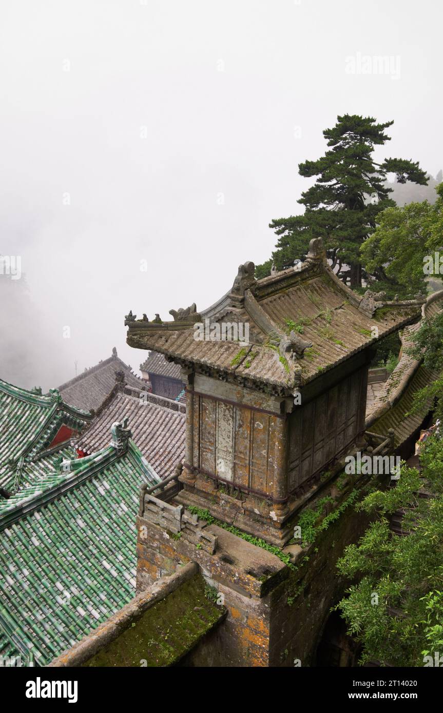 The roofs of the monasteries of Wudang. China Stock Photo