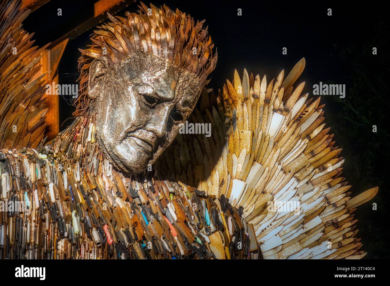 The Knife Angel Contemporary sculpture formed of 100,000 knives