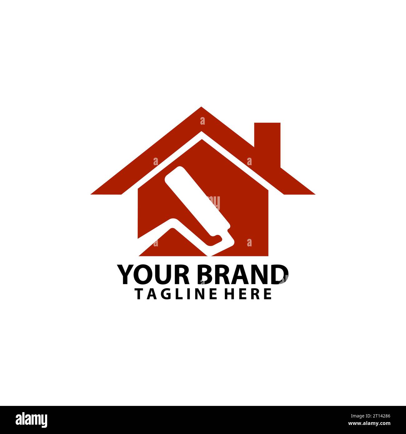 building painting services logo design vector Stock Vector