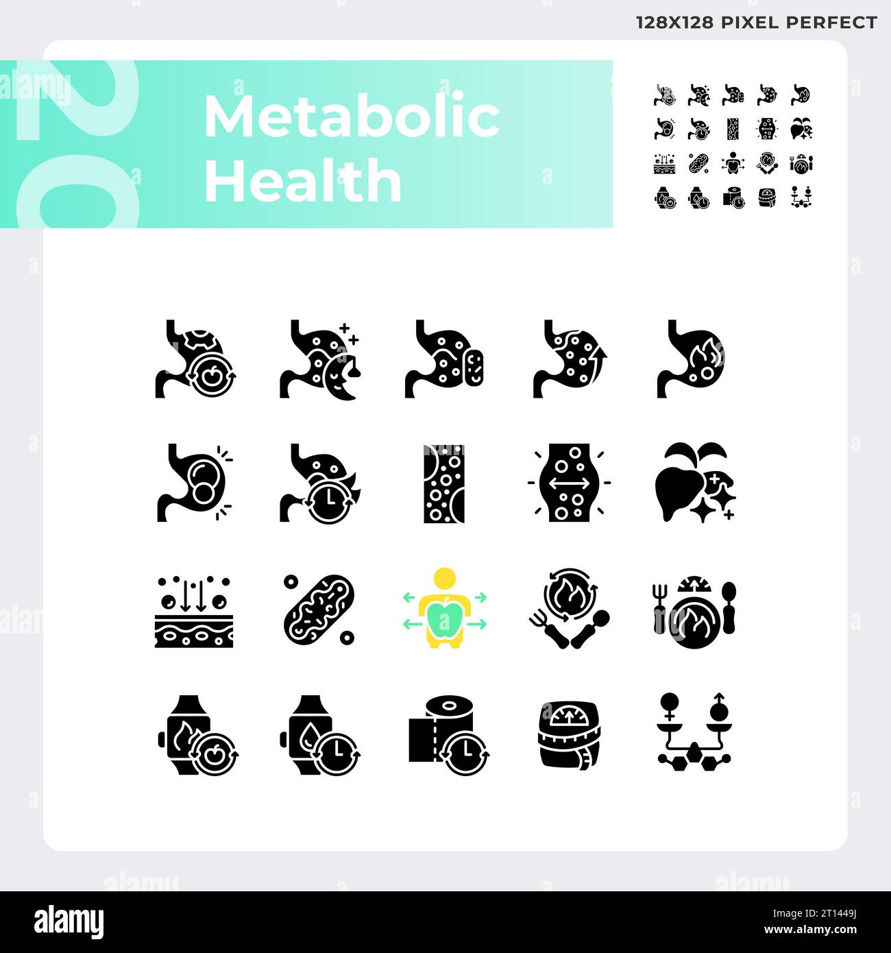 Stomach icon outline style hi-res stock photography and images - Alamy
