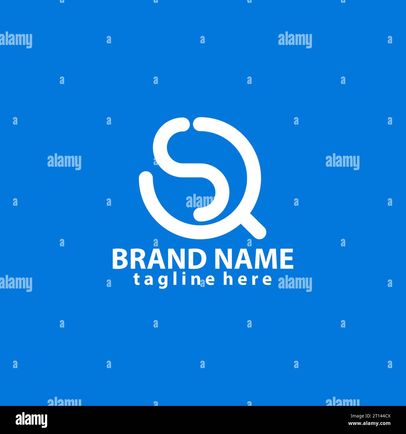 letter minimalist abstract QS SQ line logo design vector Stock Vector ...