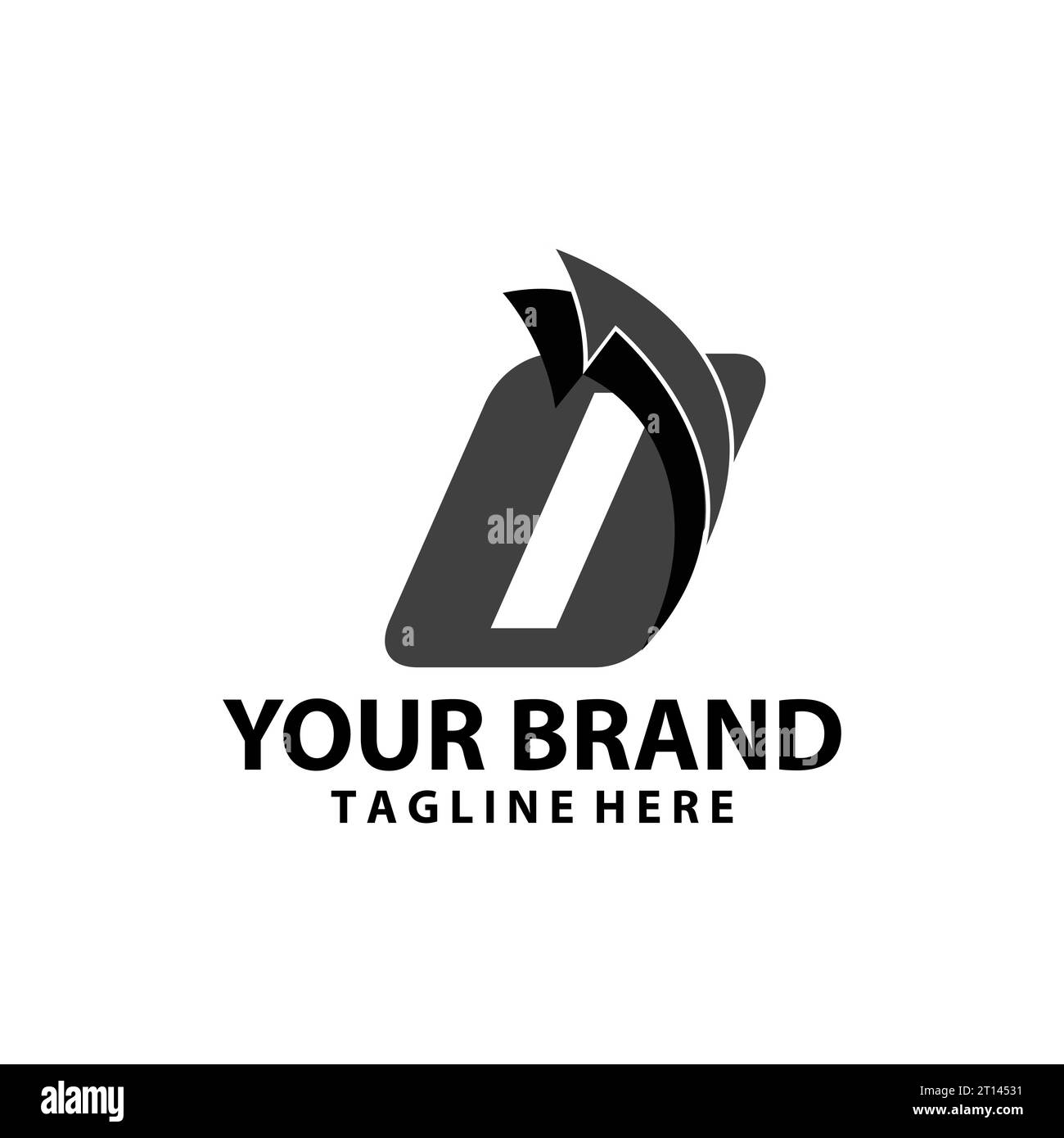 letter O font monogram arrow shadow logo design vector Stock Vector ...