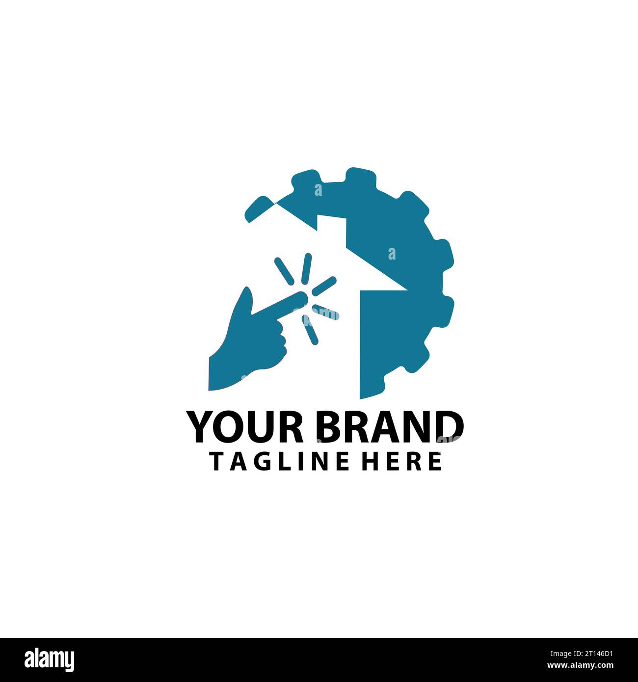Click home logo design template Stock Vector