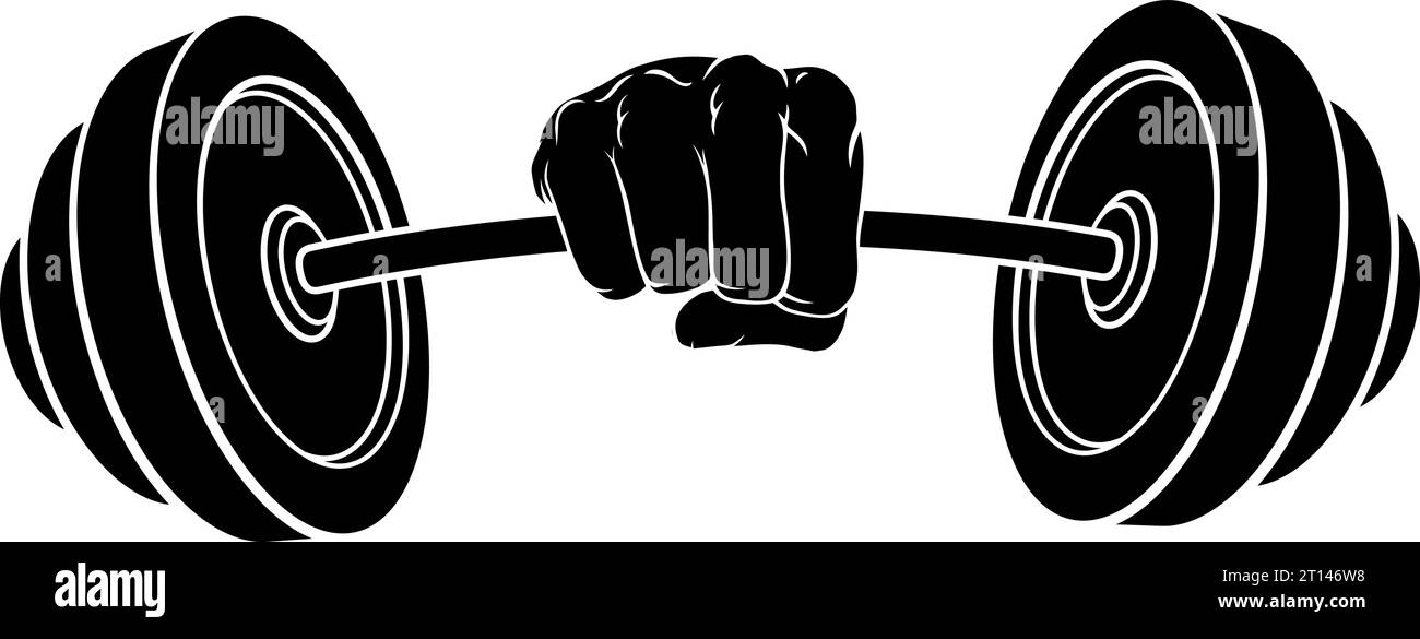 Weight Lifting Fist Hand Holding Barbell