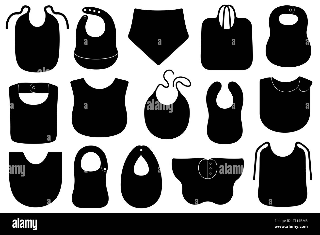 Collection of different baby bibs isolated on white Stock Photo Alamy