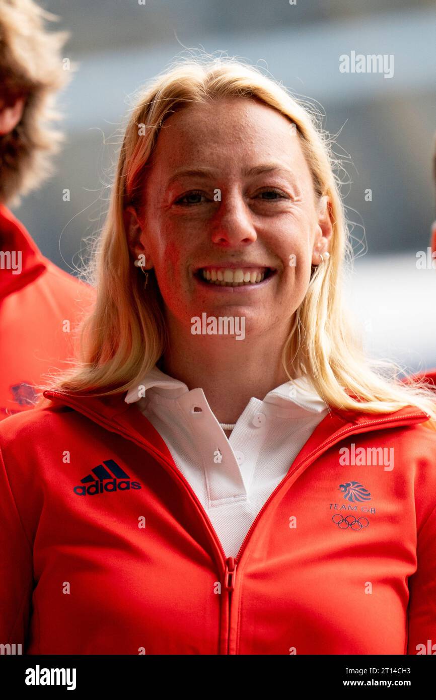 Ellie Aldridge during the Team GB Paris 2024 sailing team announcement