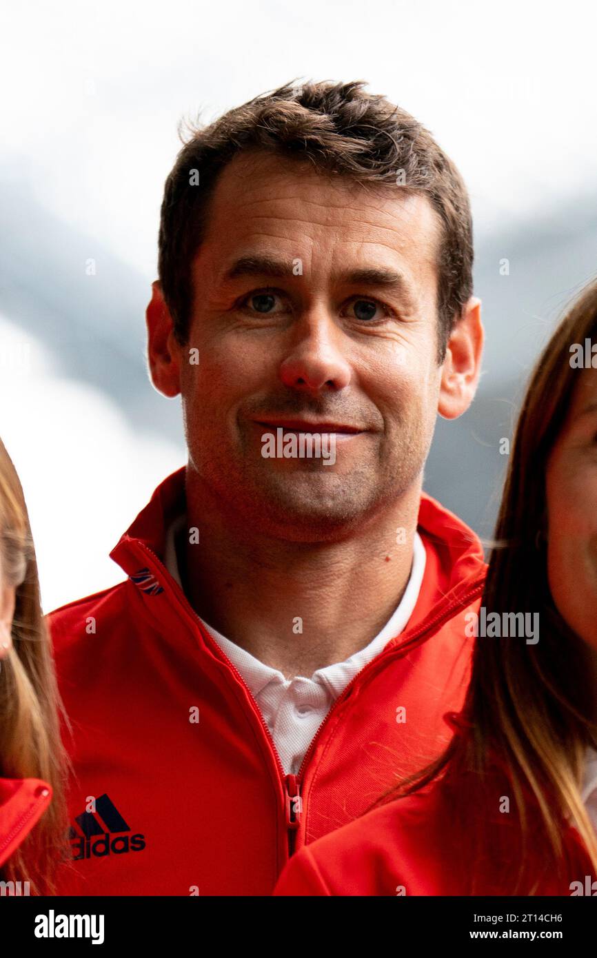 John Gimson during the Team GB Paris 2024 sailing team announcement at