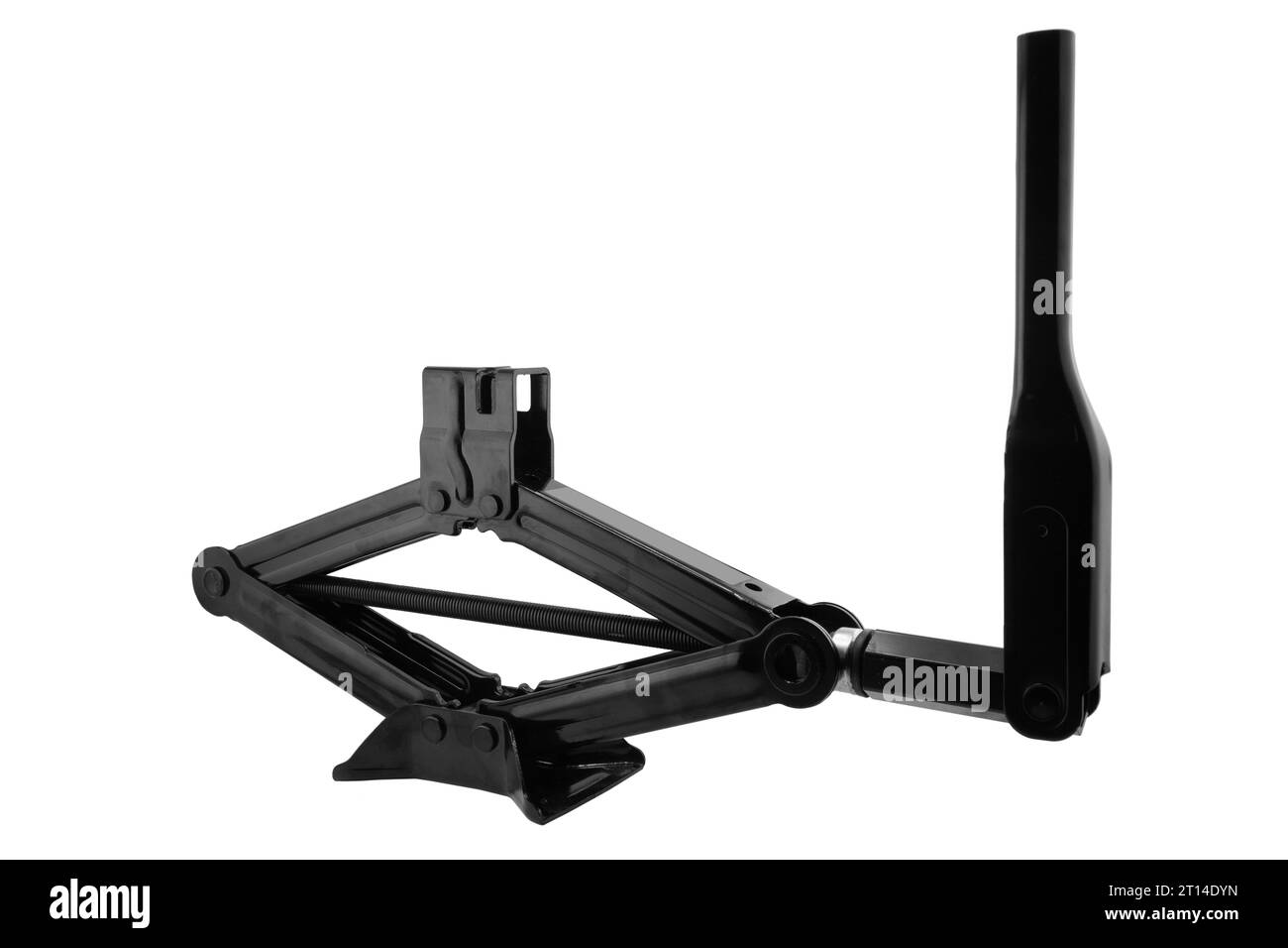 Car jack isolated on white. background. Mobile car jack isolated