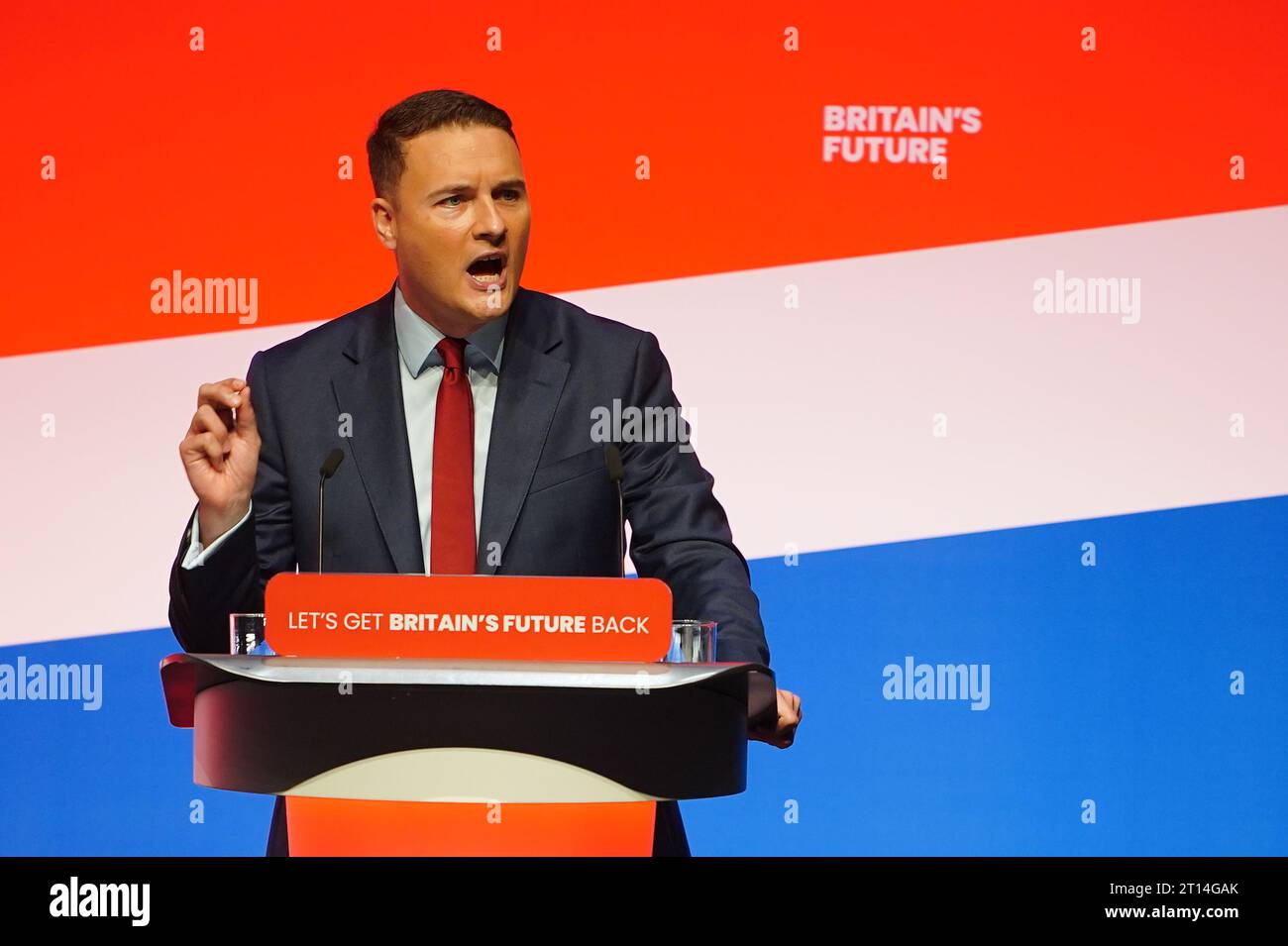 Shadow Health Secretary Wes Streeting Speaking During The Labour Party ...