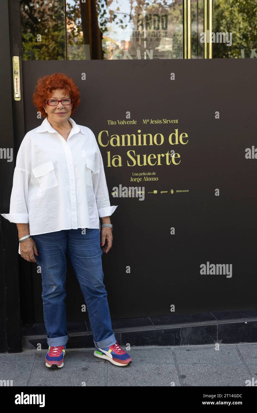 Madrid, Spain. 10th Oct, 2023. Maria Jesus Sirvent attended Camino de
