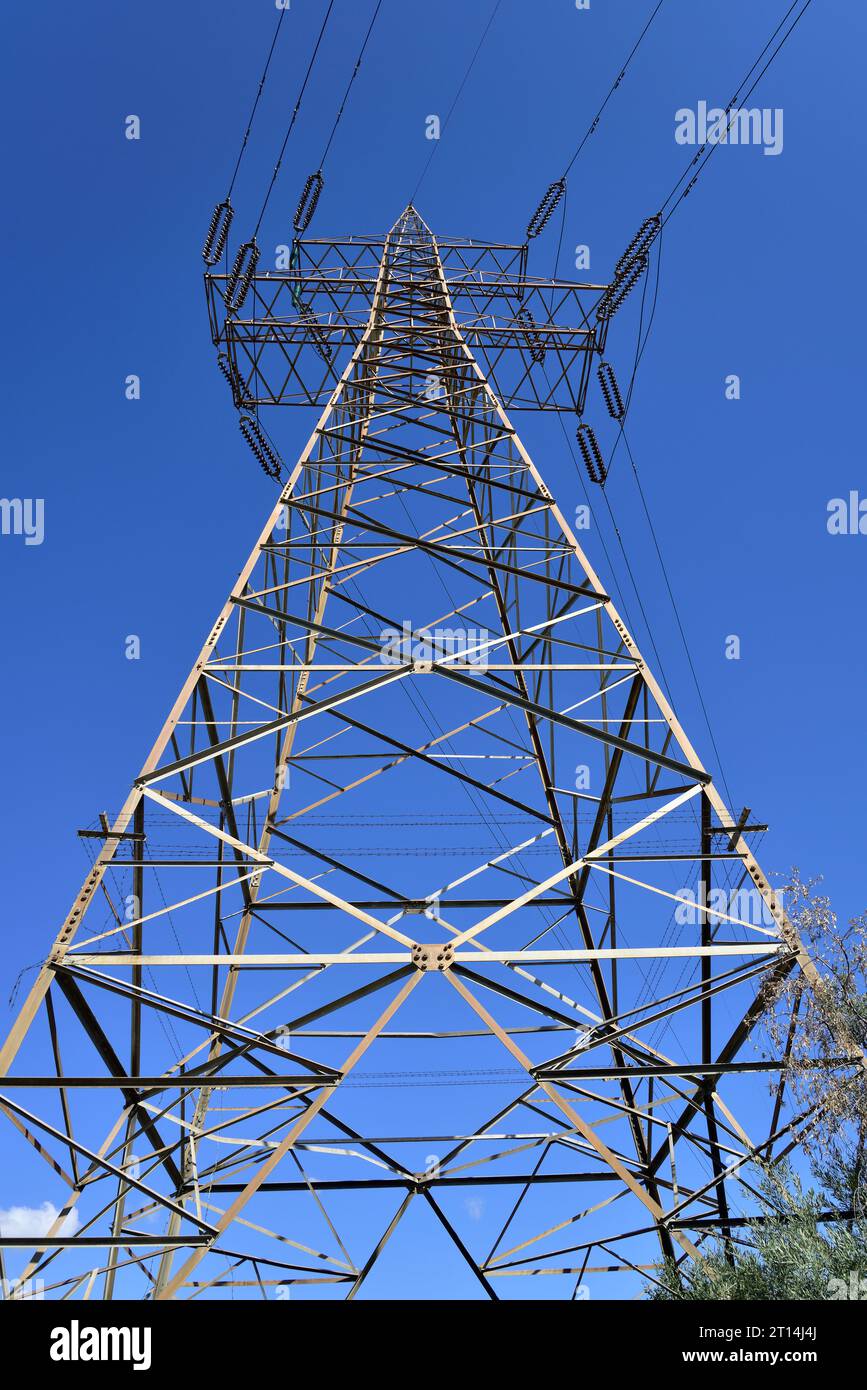 High voltage pylon Stock Photo