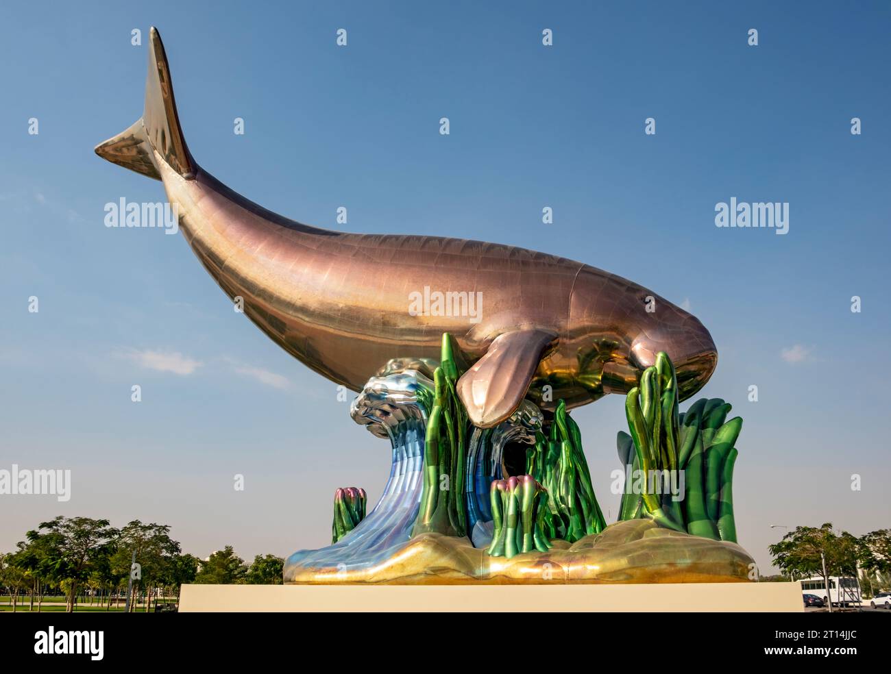 Dugong Installation by Jeff Koons, Doha, Qatar Stock Photo Alamy