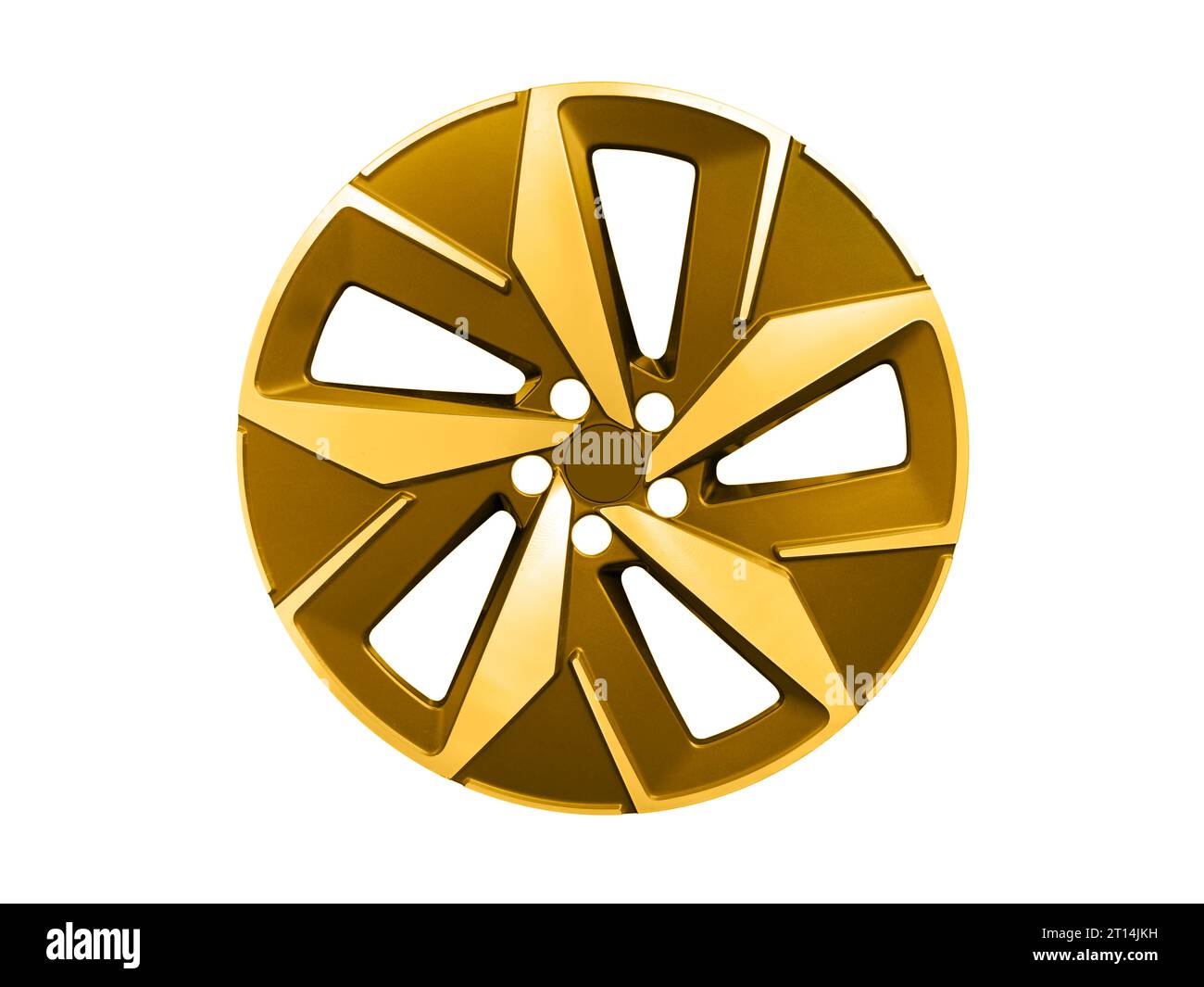 Car alloy wheel isolated on white background. New alloy wheel for a car