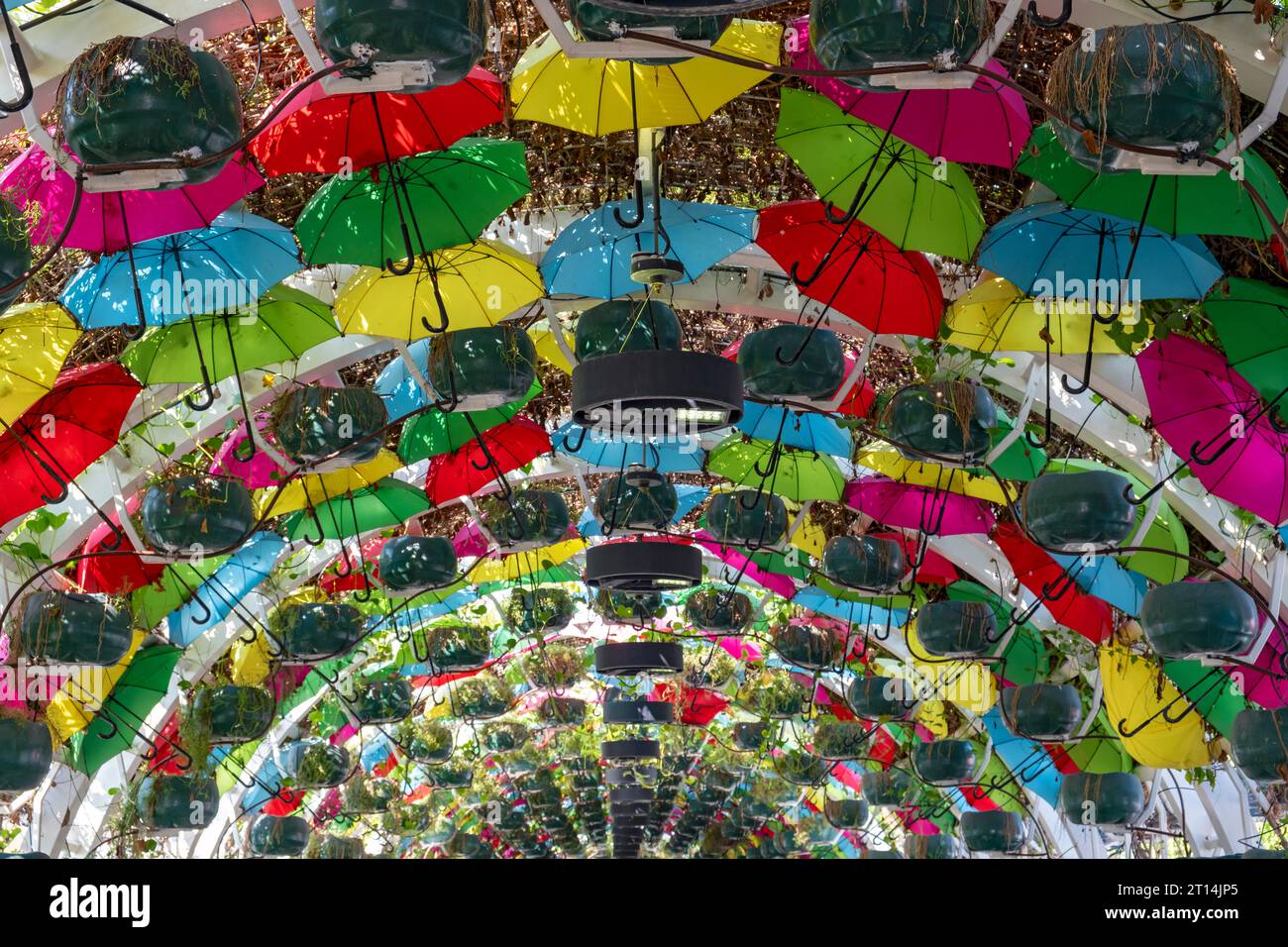 Umbrella Park arch, Doha, Qatar Stock Photo Alamy