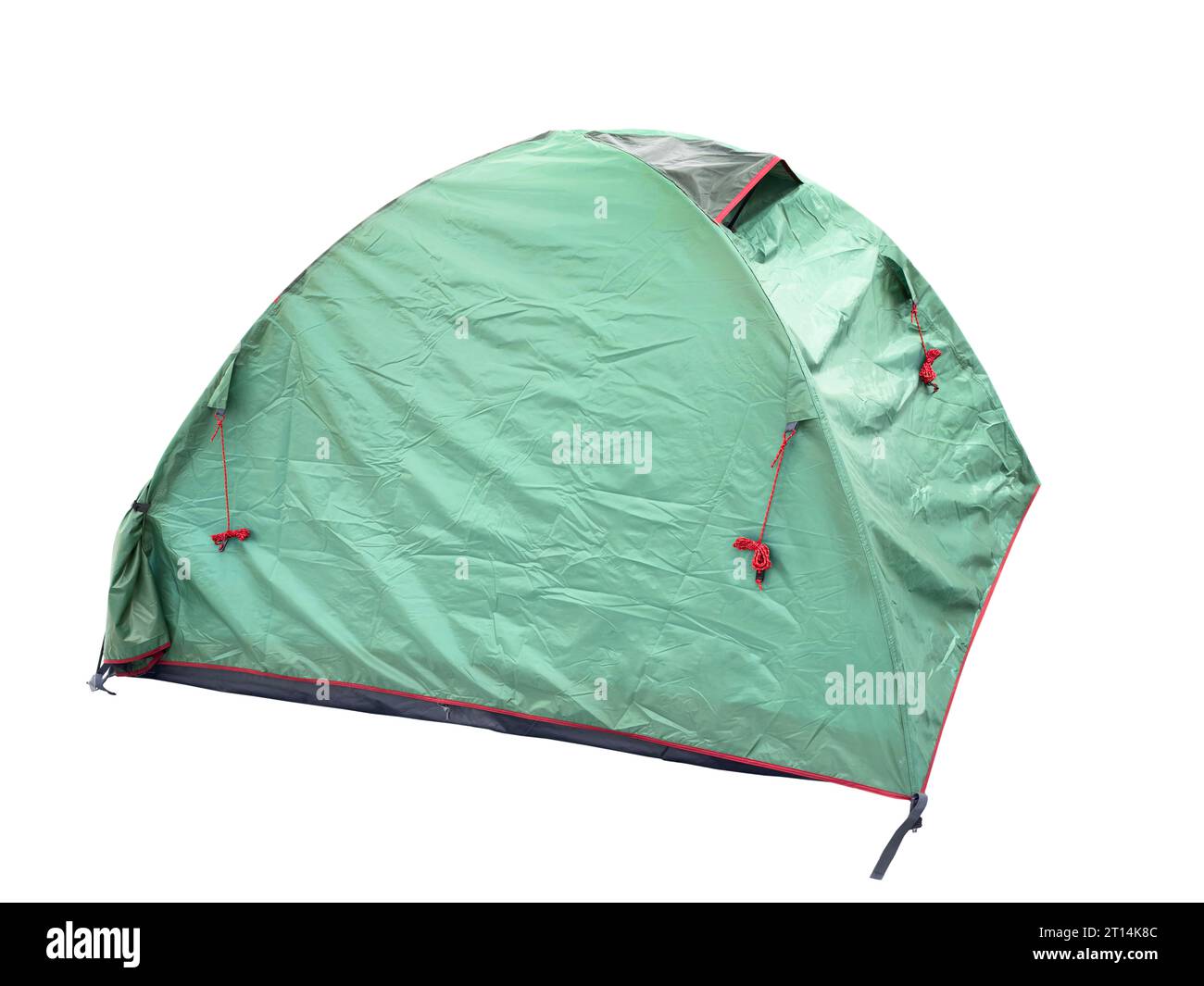 Camping tent isolated on the white background. Camping tent or Tourist tent Isolated. Colourful dome tent camping. Travel equipment. Stock Photo