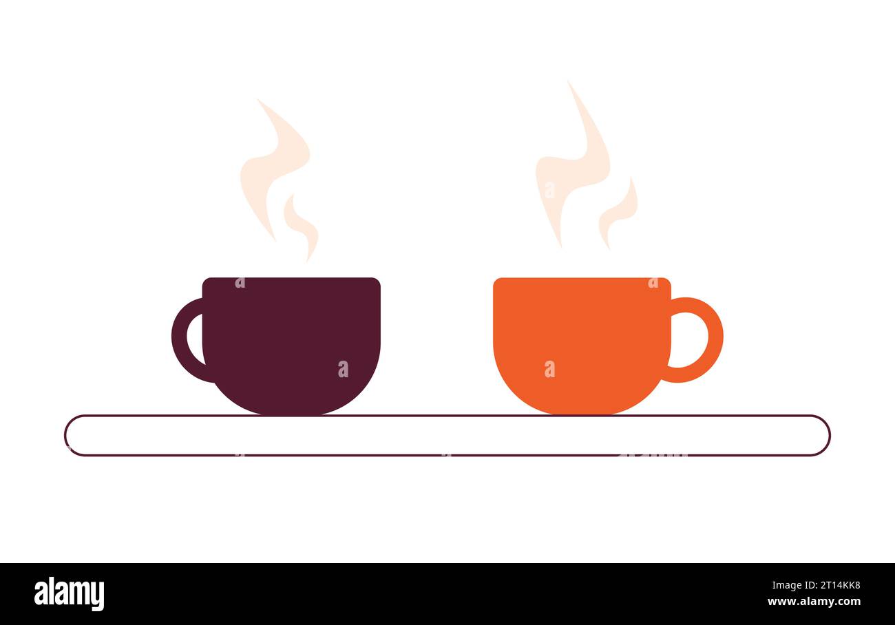 Coffee break semi flat colour vector object Stock Vector