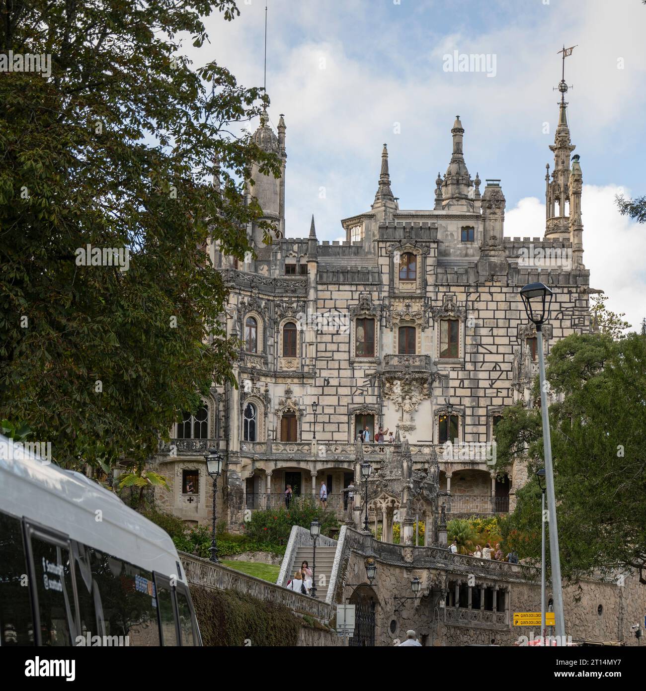 Quinta da Regaleira Palace, Sintra, Portugal Sintra is a town and municipality in the Greater Lisbon region of Portugal, A major tourist destination f Stock Photo