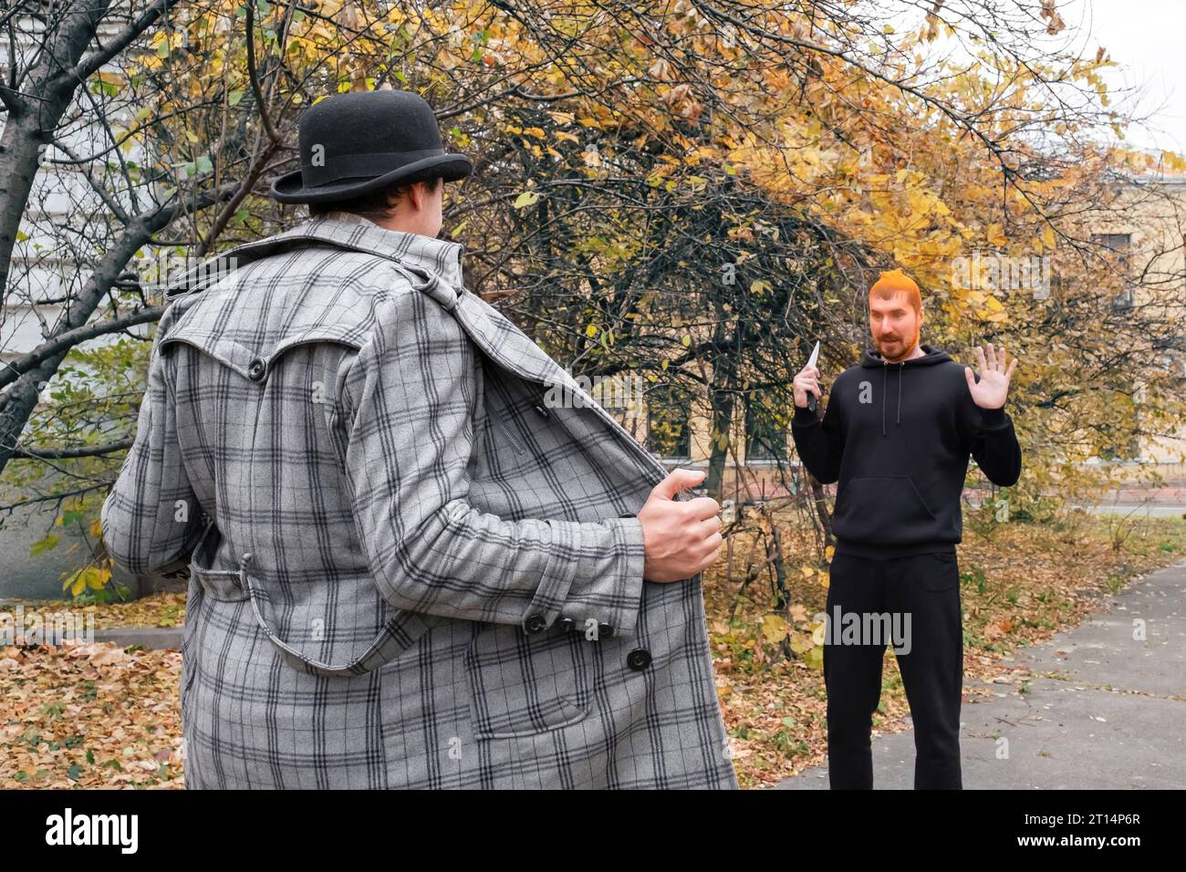 pervert-exhibitionist-in-the-park-scares-a-robber-stock-photo-alamy
