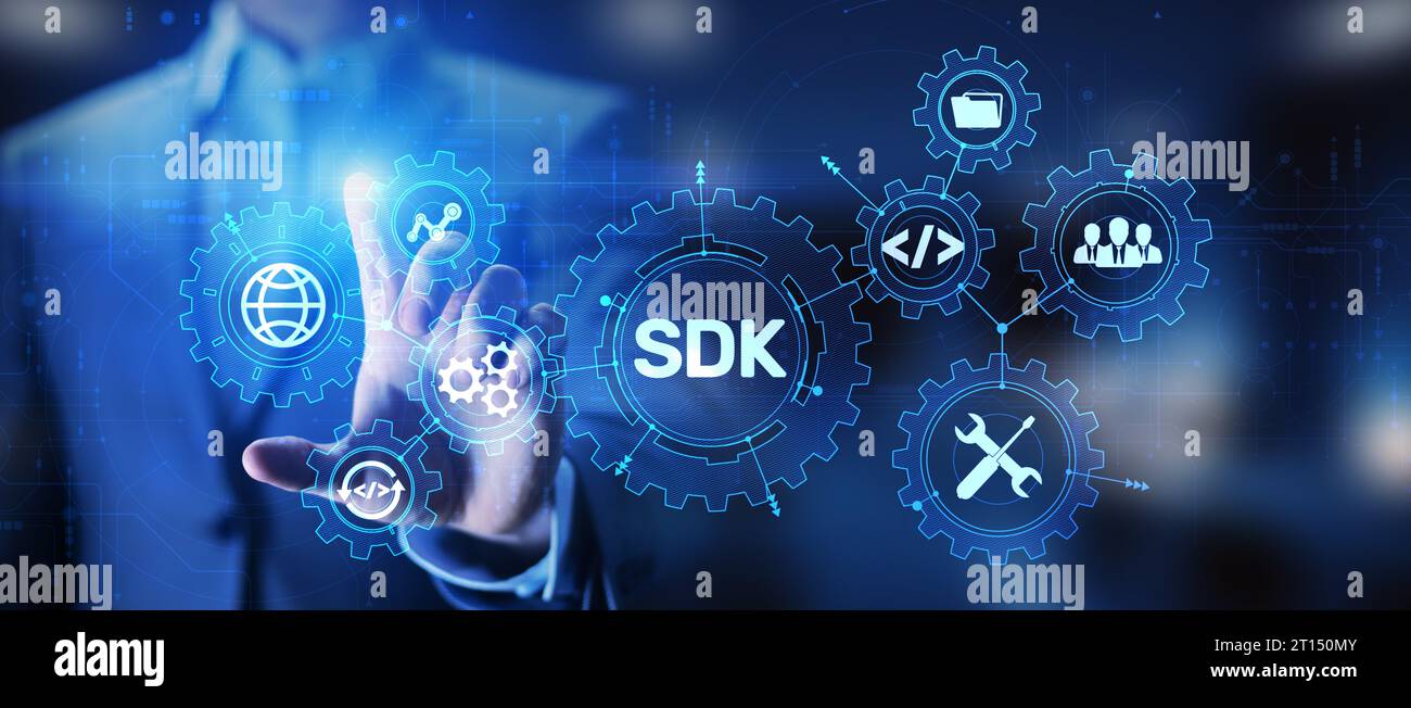 SDK Software development kit programming language technology concept on ...