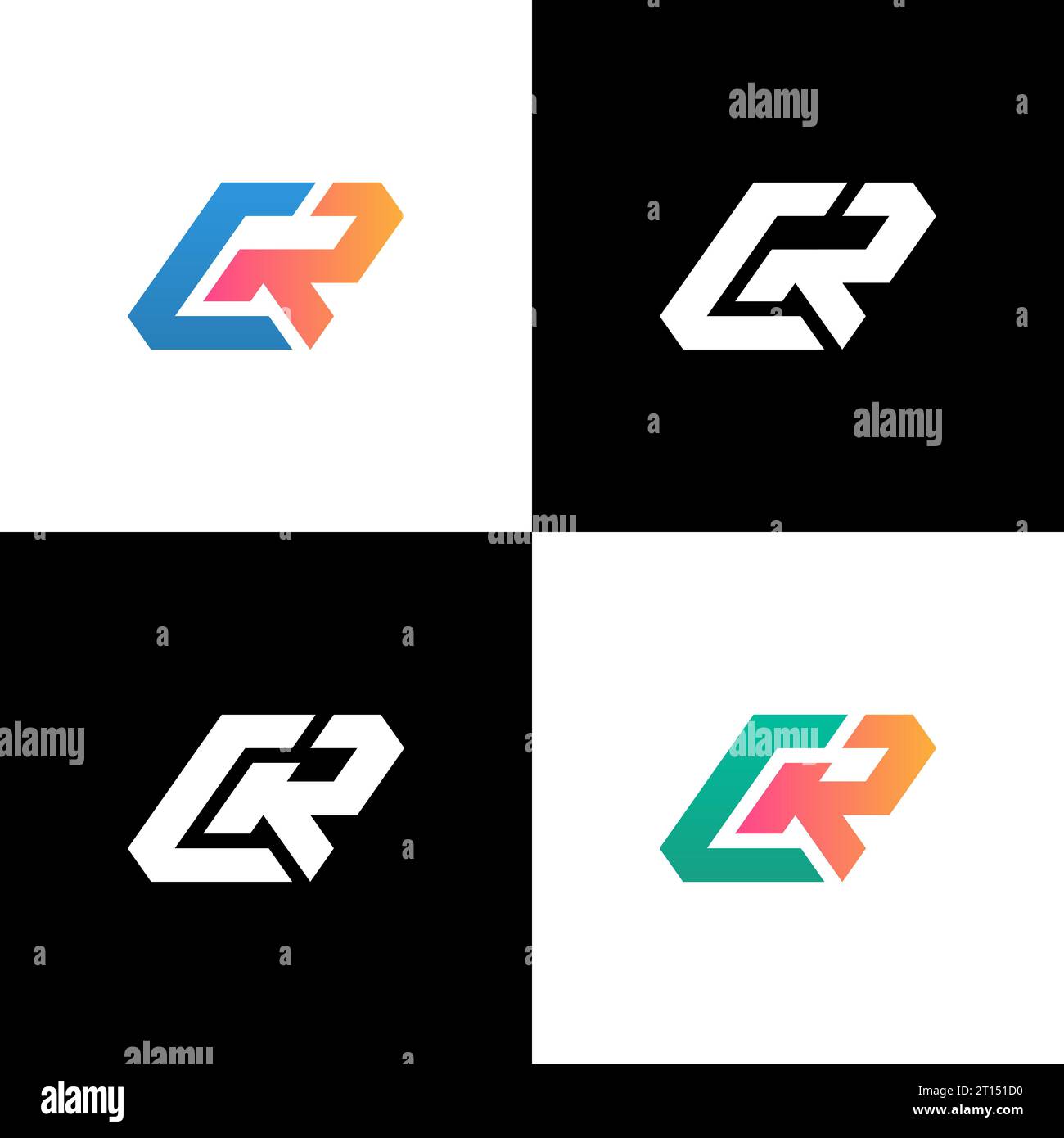 CR logo, CR Monogram, Initial CR Logo, Letter CR logo, Icon, Vector Stock Vector